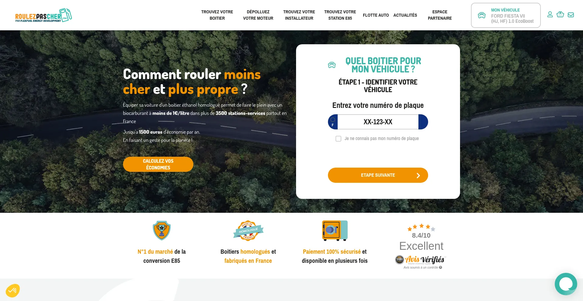 Website screenshot of Roulezpascher.com
