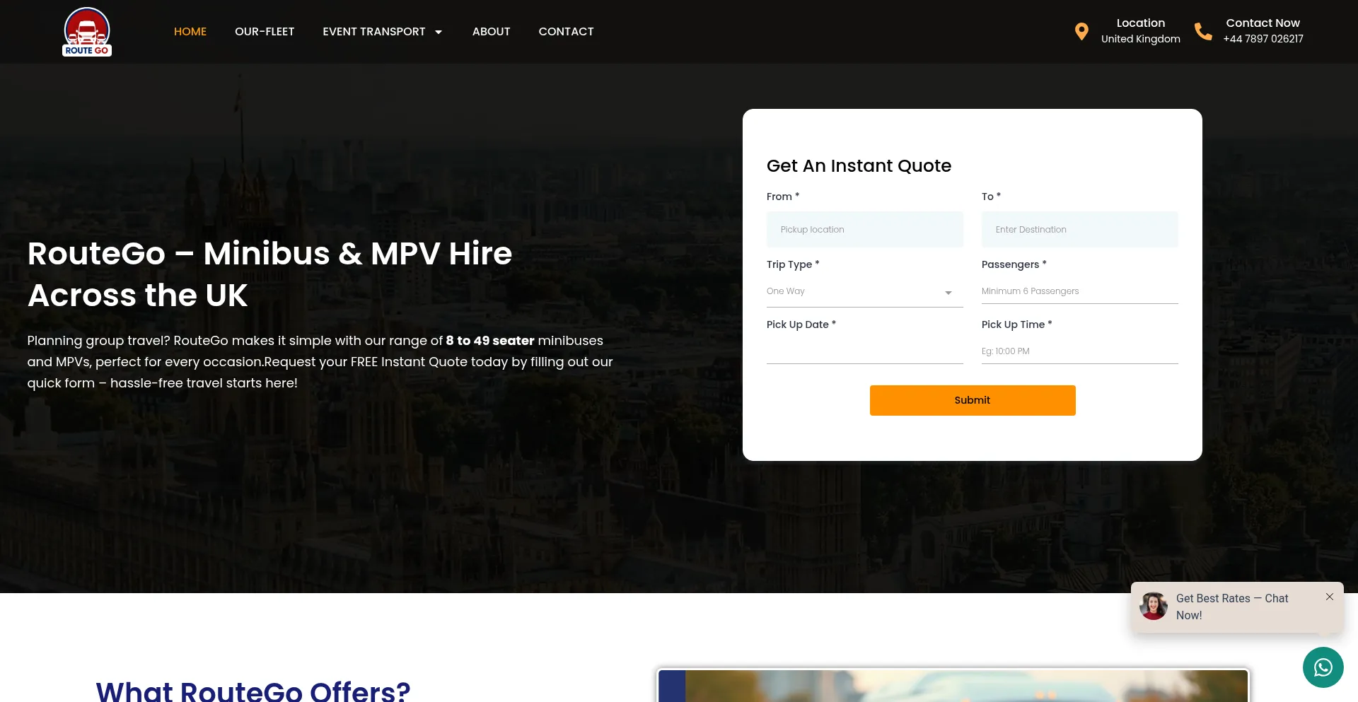 Routego.co.uk Screenshot