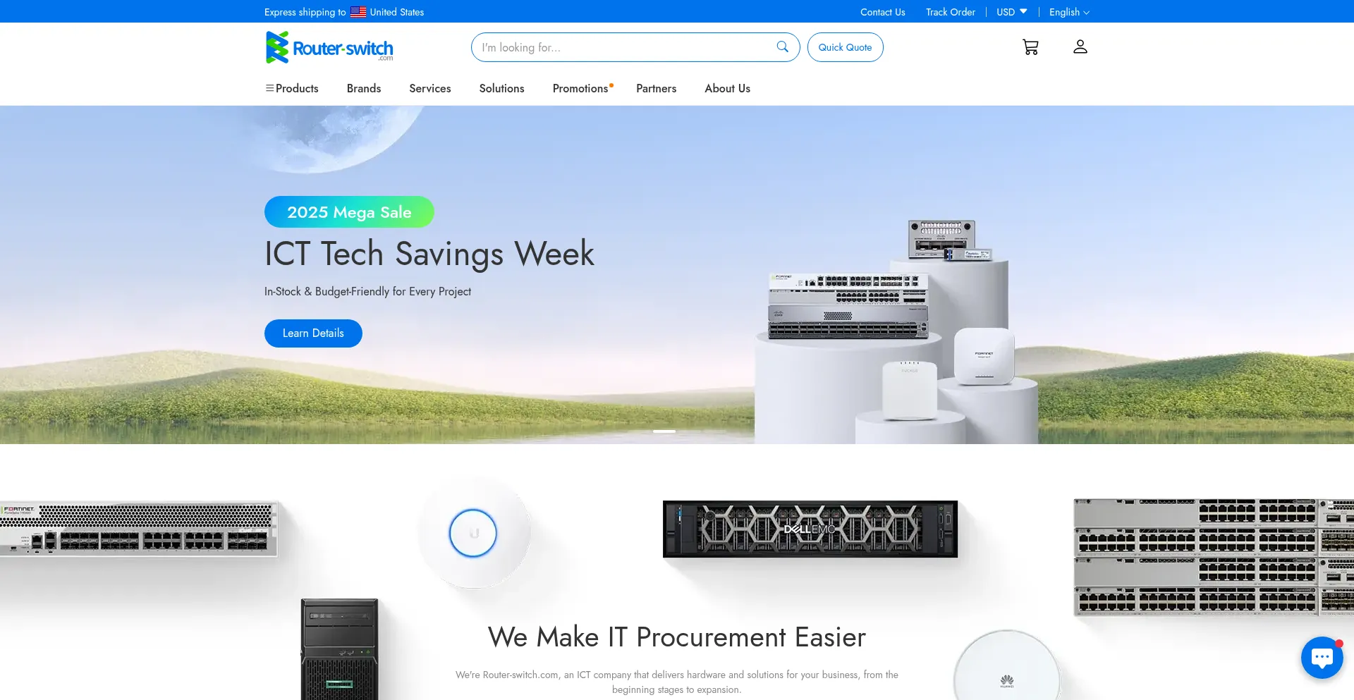 Website screenshot of Router-switch.com