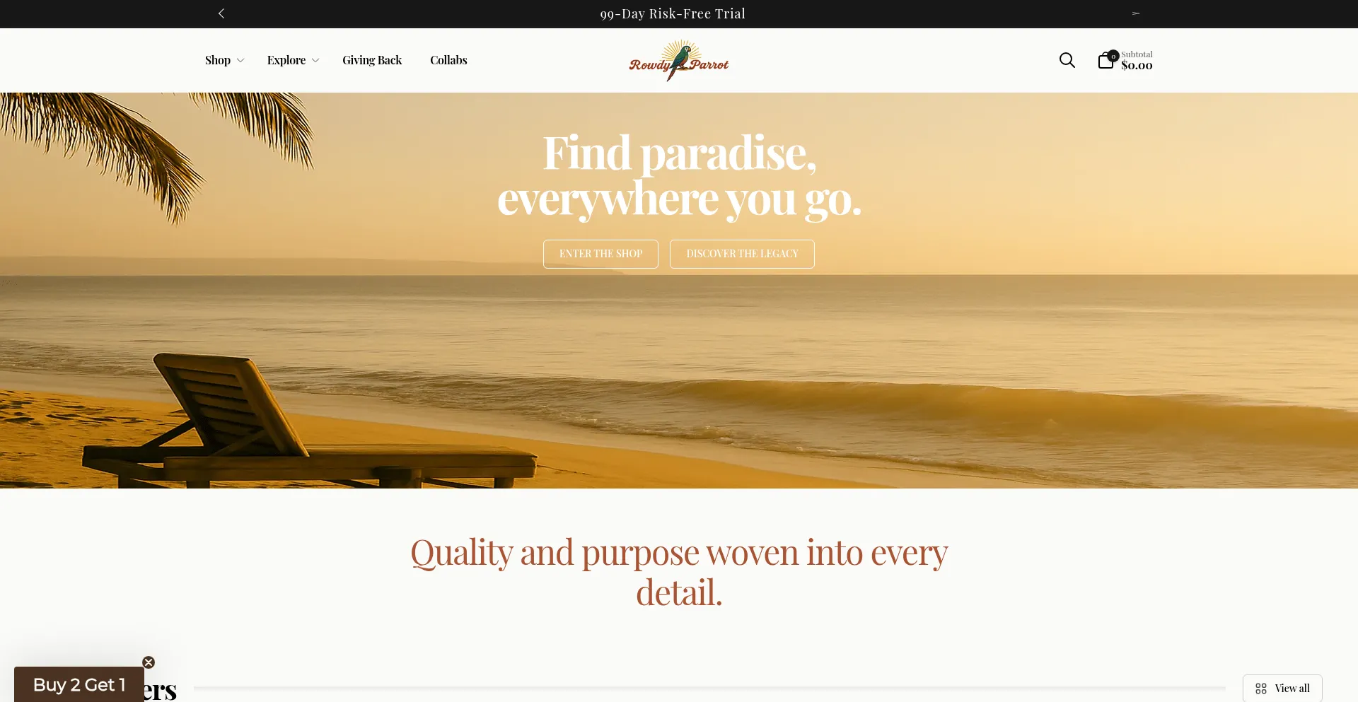 Rowdyparrot.co Screenshot