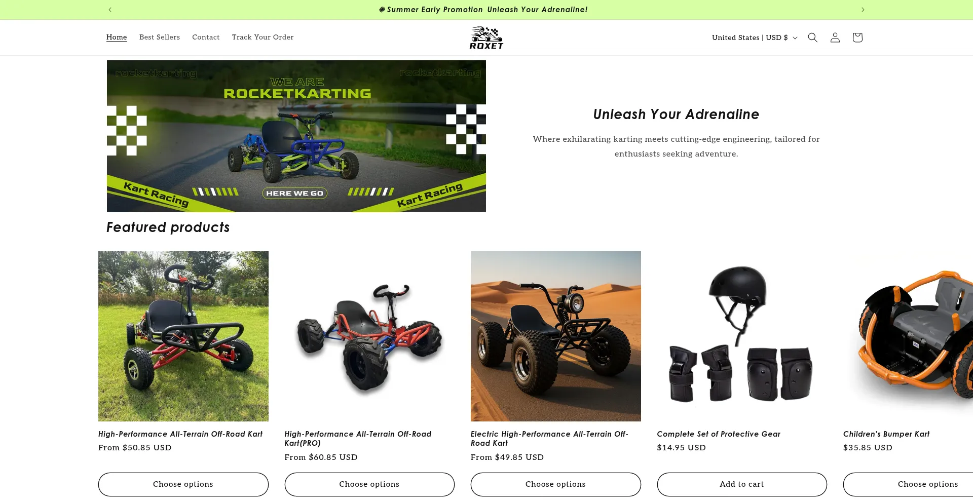 Website screenshot of Roxet.store