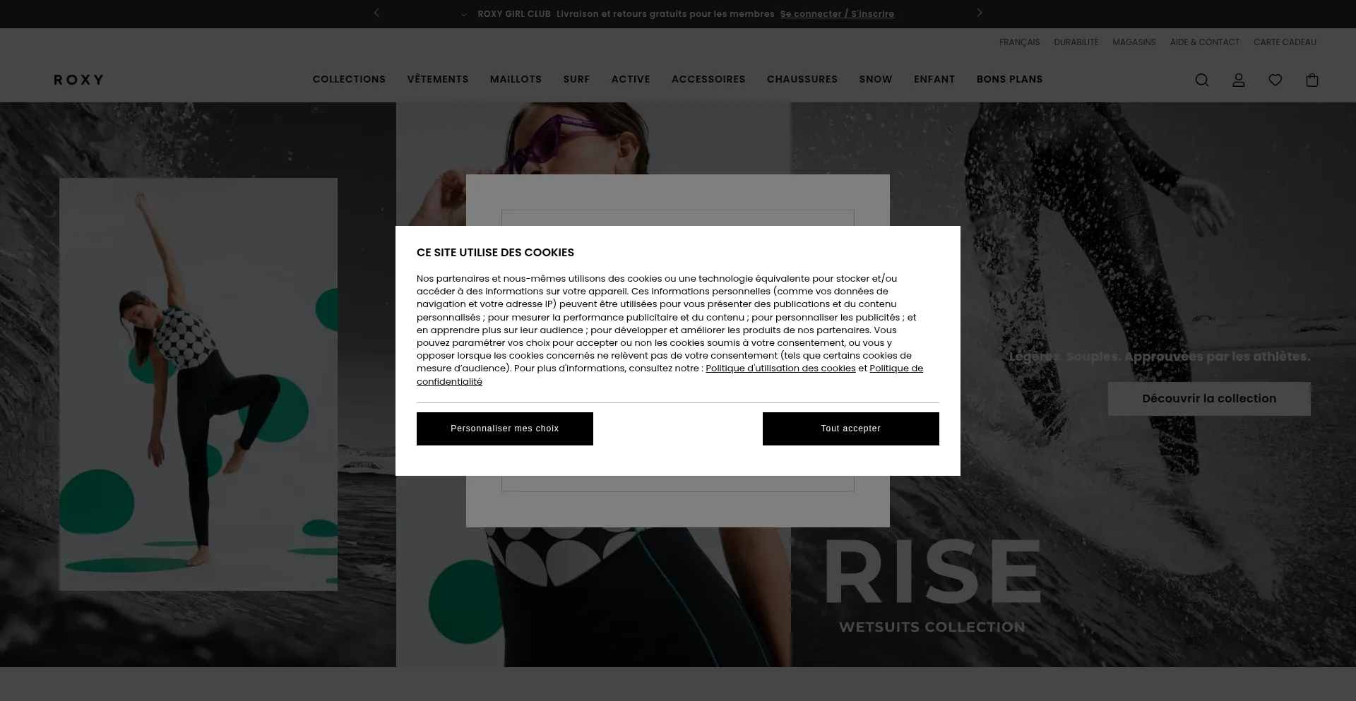 Website screenshot of Roxy-belgium.be