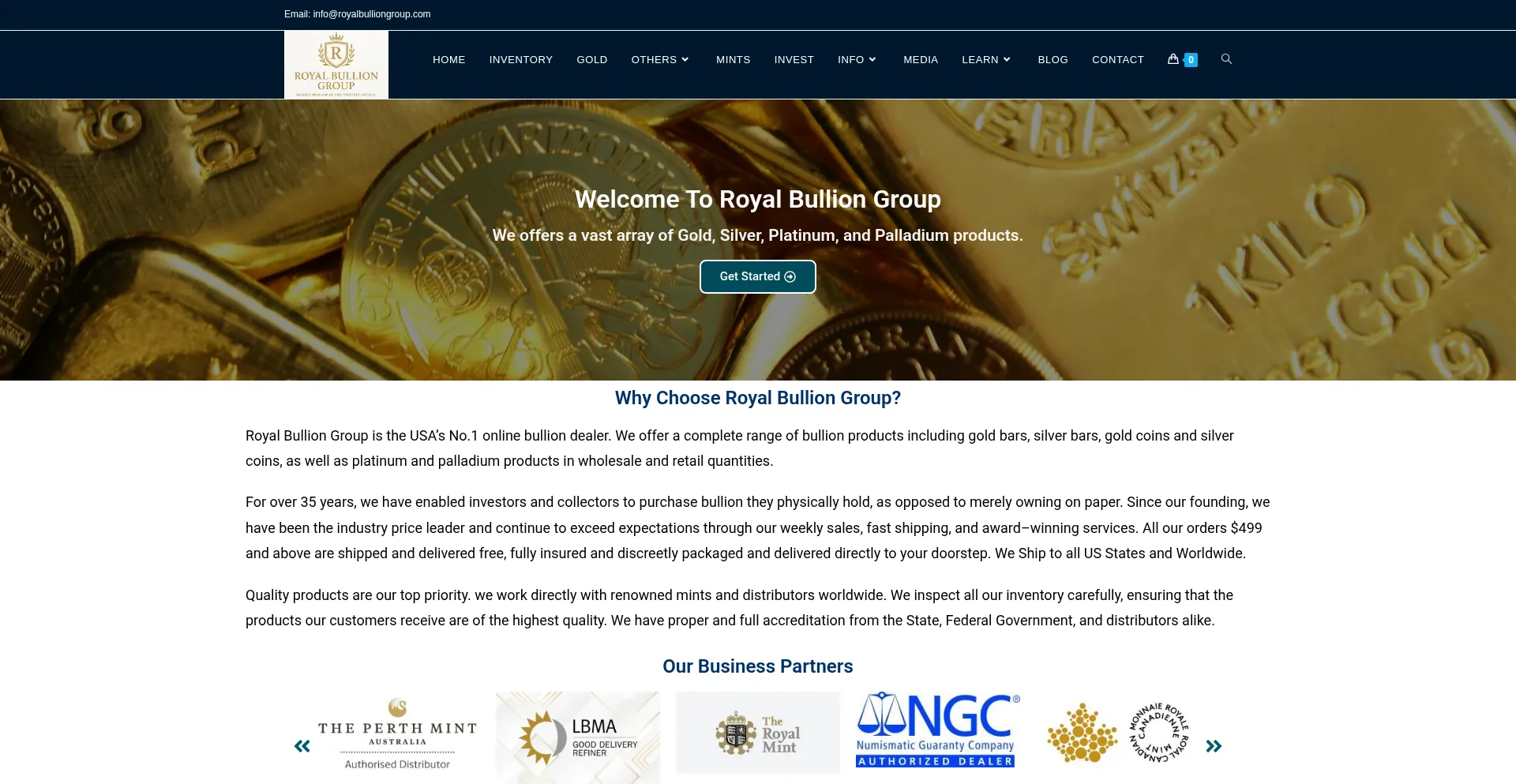 Royalbulliongroup.com Screenshot