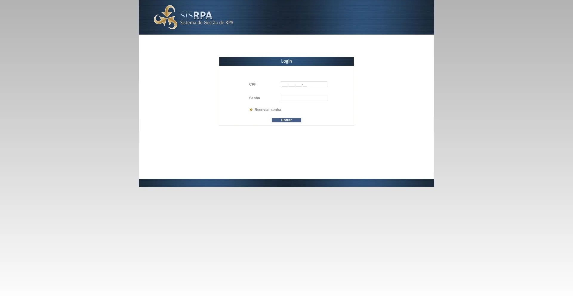 Website screenshot of Rpaoab.exames.fgv.br