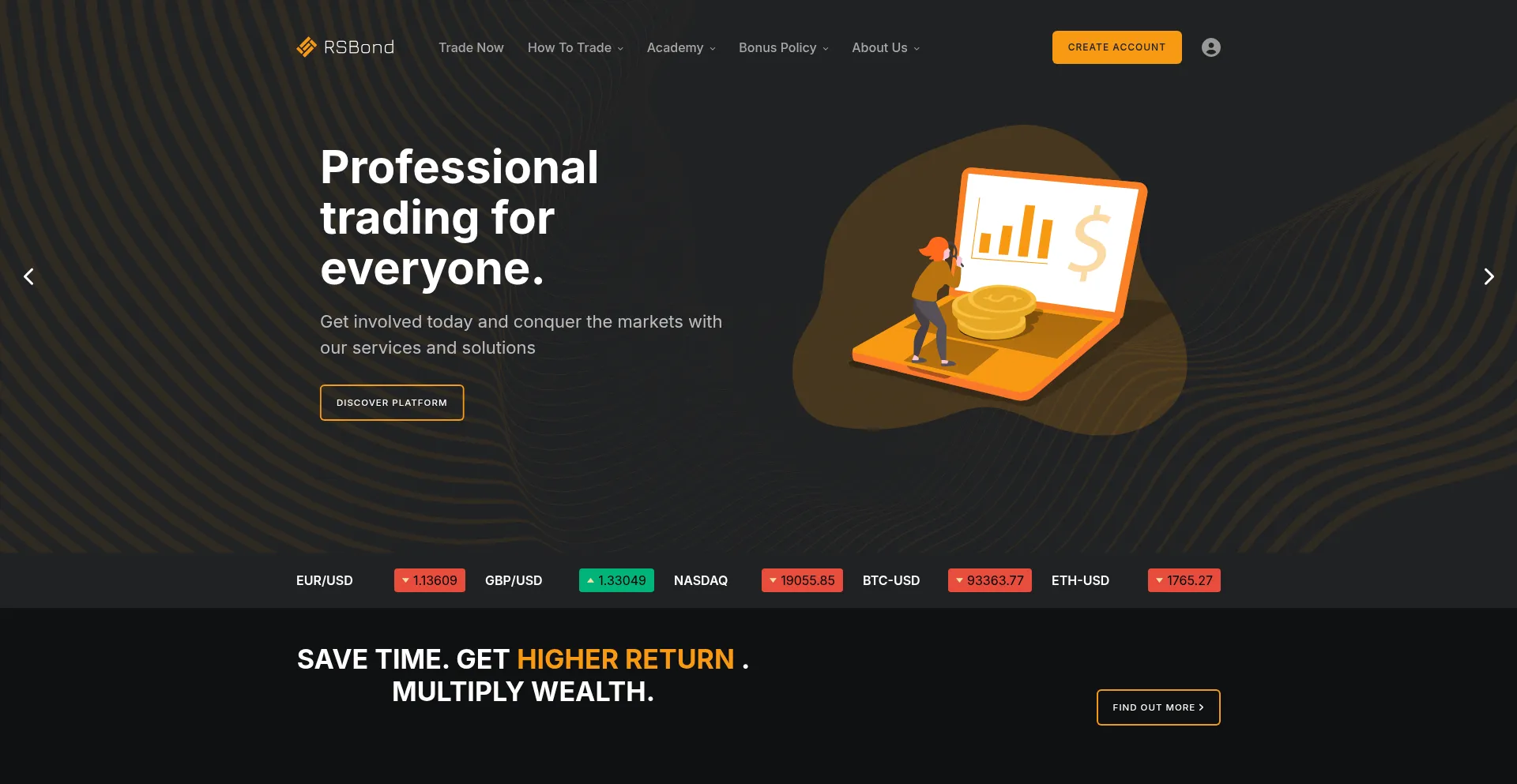 Website screenshot of Rsbond.org