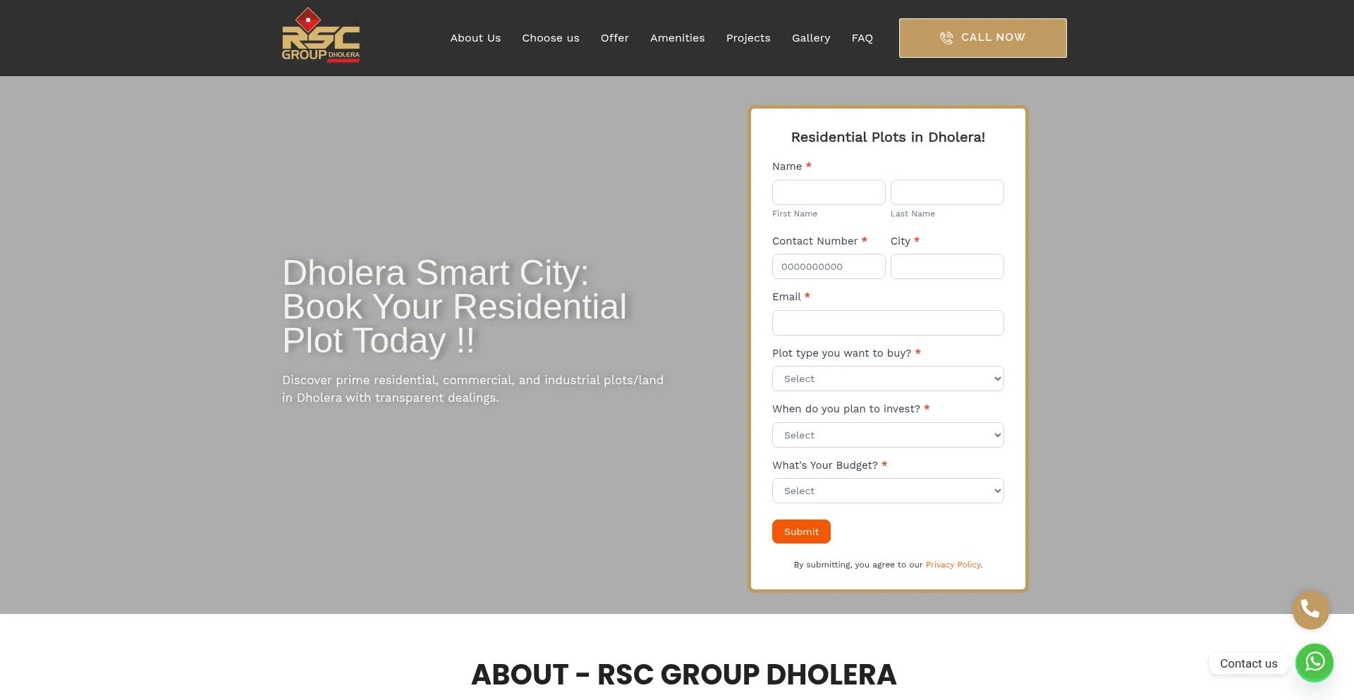 Website screenshot of Rscgroupindia.com