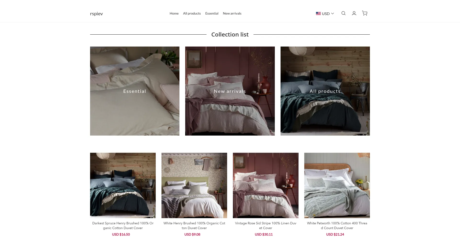 Website screenshot of Rspiev.com