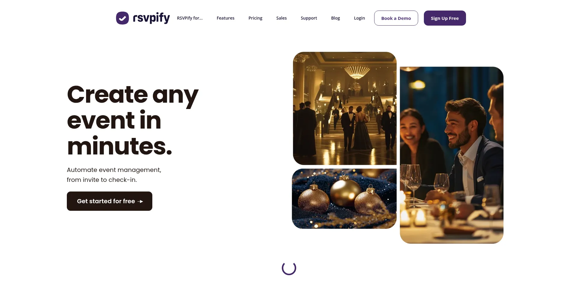 Website screenshot of Rsvpify.com
