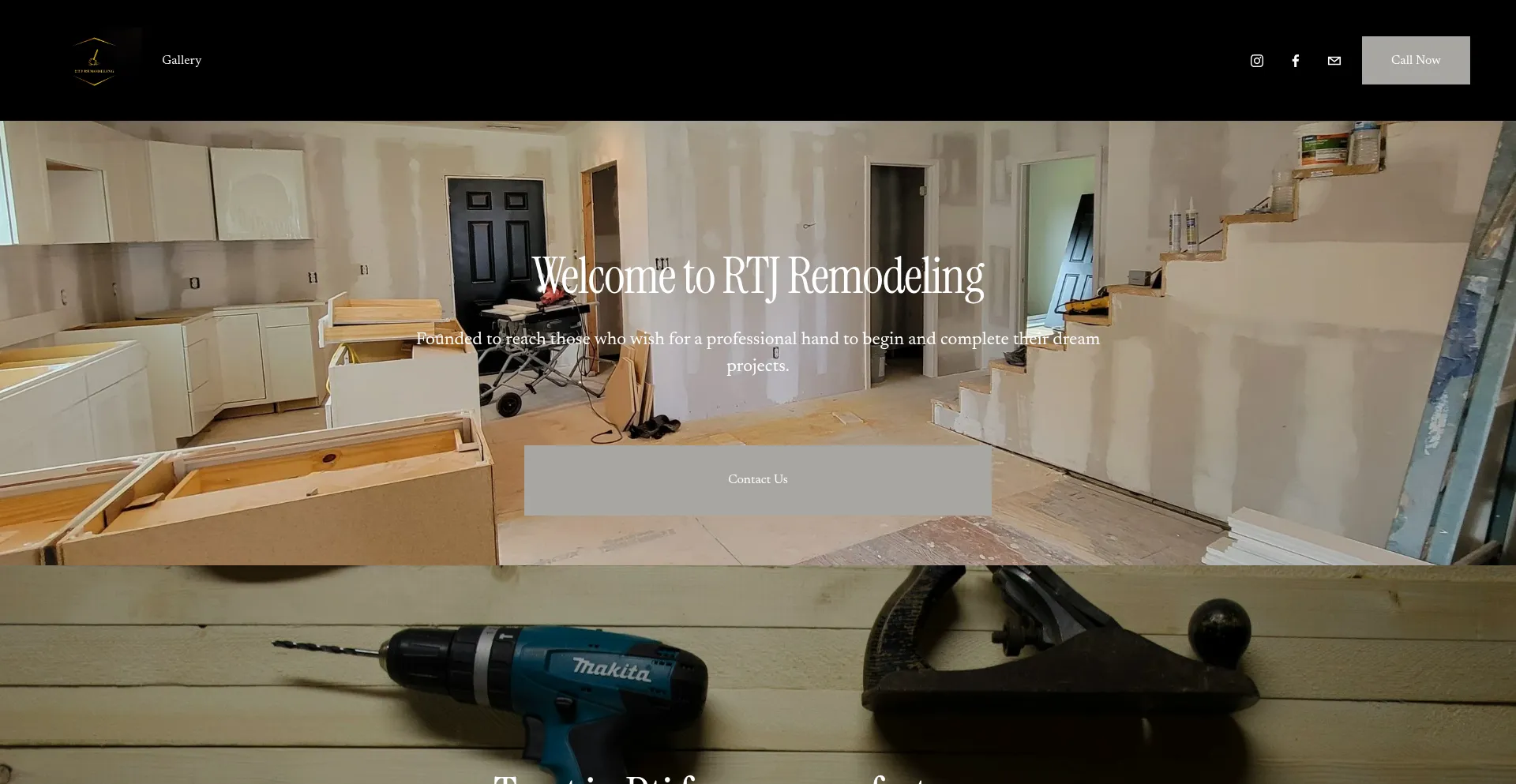 Website screenshot of Rtjremodeling.com
