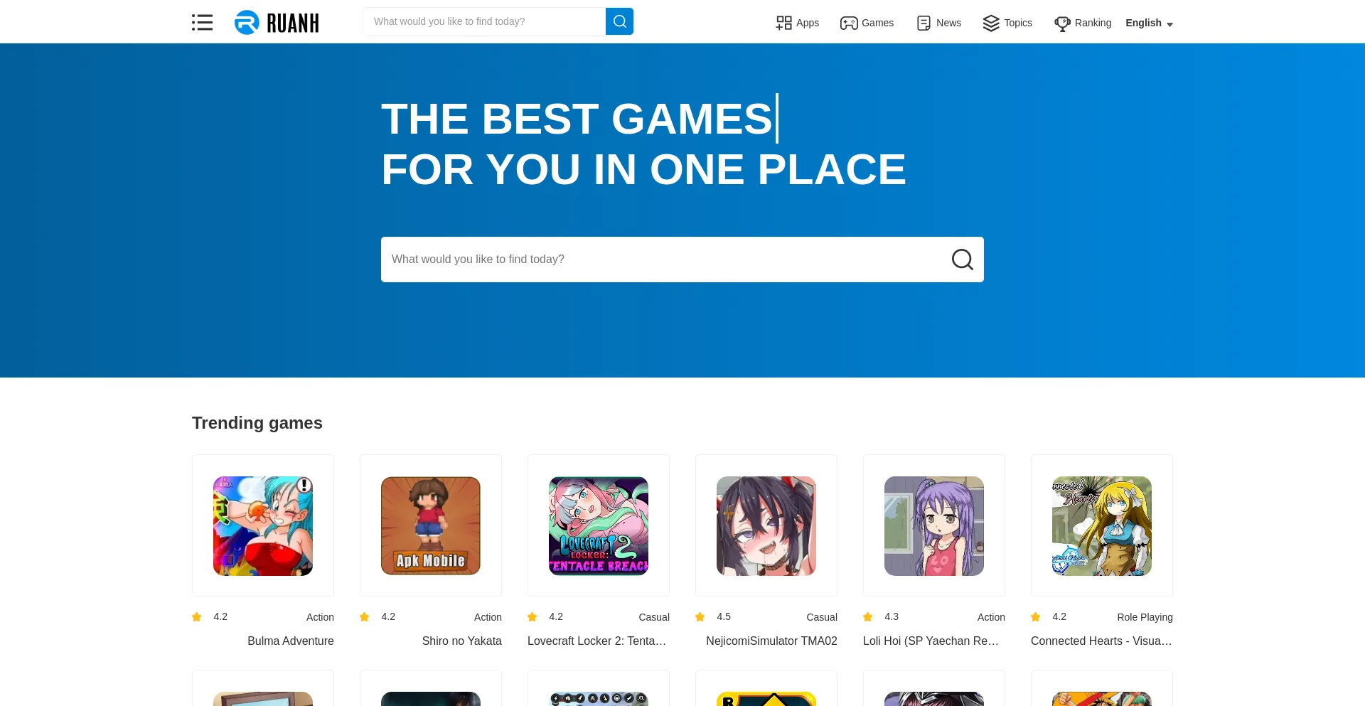 Website screenshot of Ruanh.com