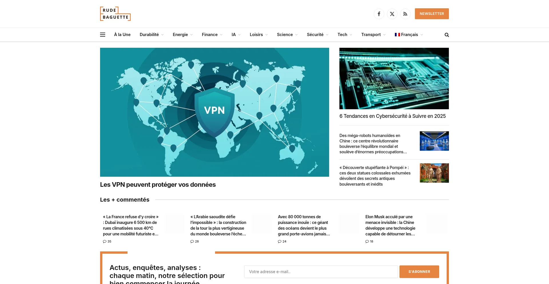 Website screenshot of Rudebaguette.com