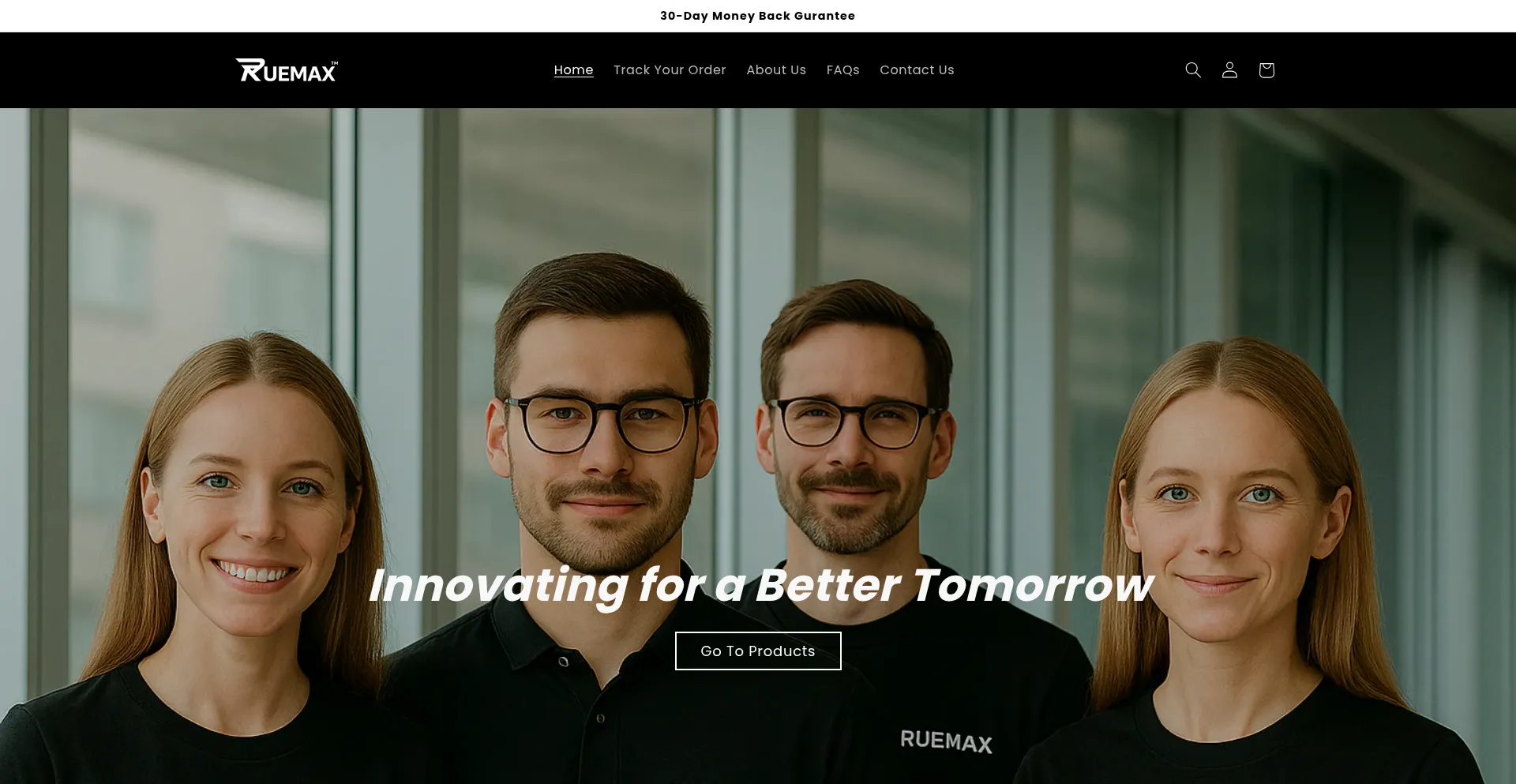 Website screenshot of Ruemax.com
