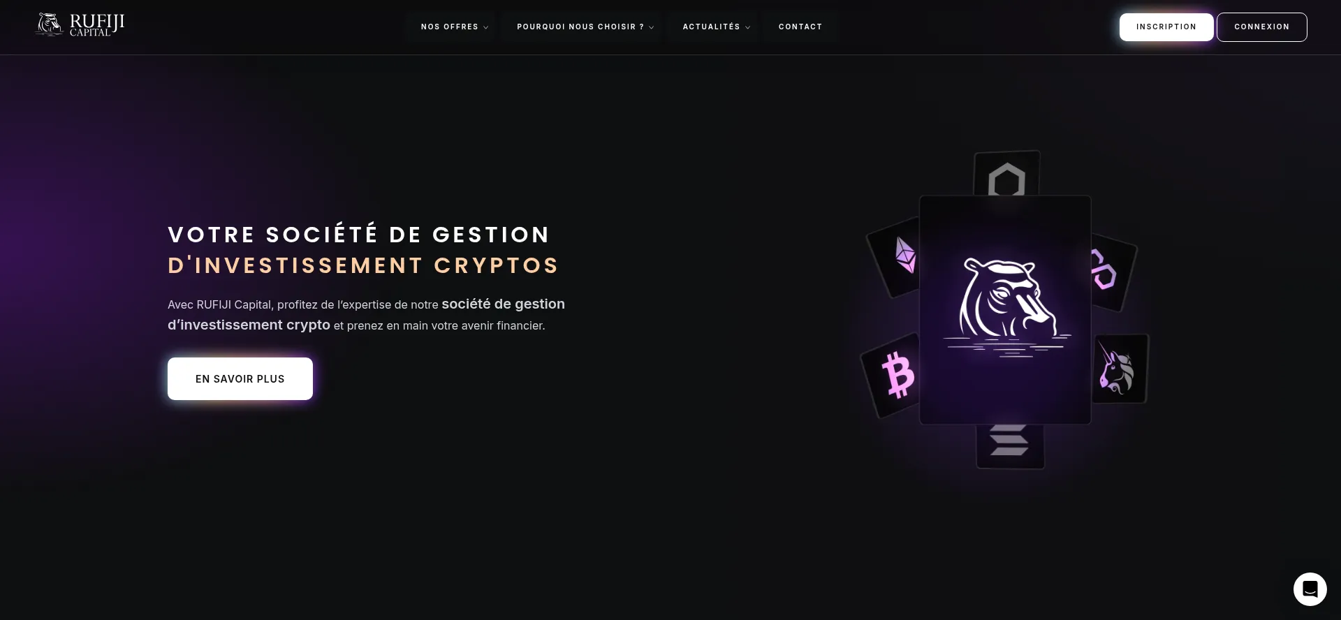 Website screenshot of Rufiji.capital