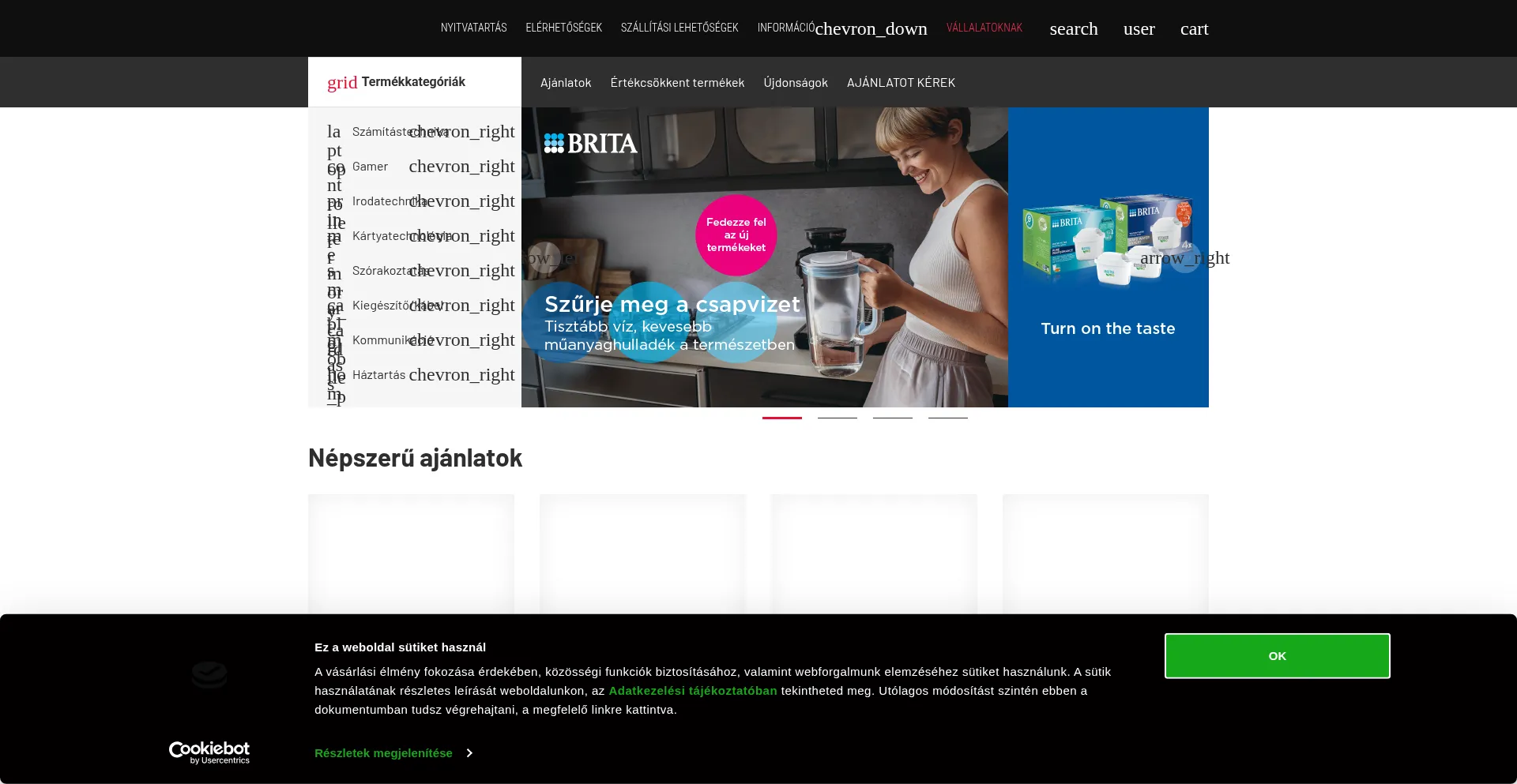 Website screenshot of Rufusz.hu