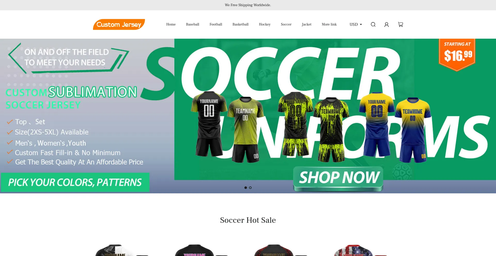 Website screenshot of Rugbysshop.com