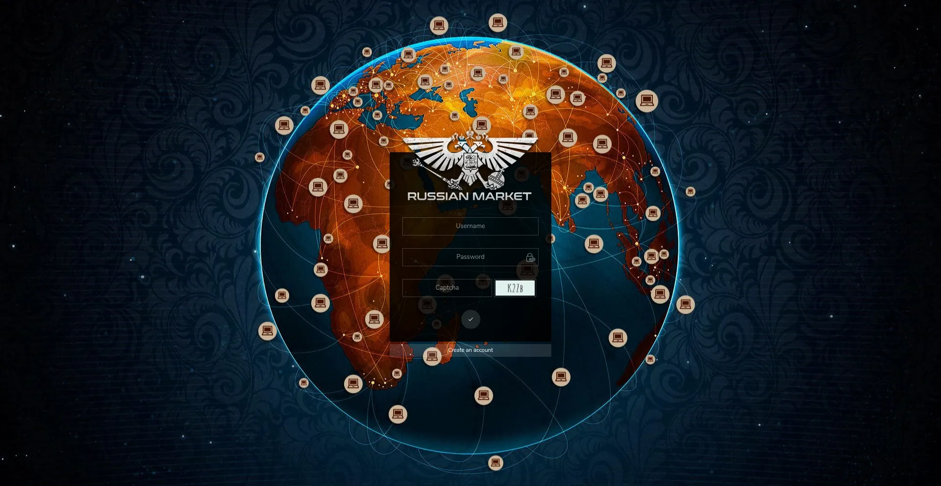 Website screenshot of Russiaanmarket.to