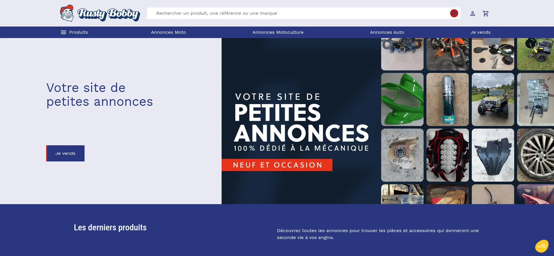 Website screenshot of Rustybobby.com