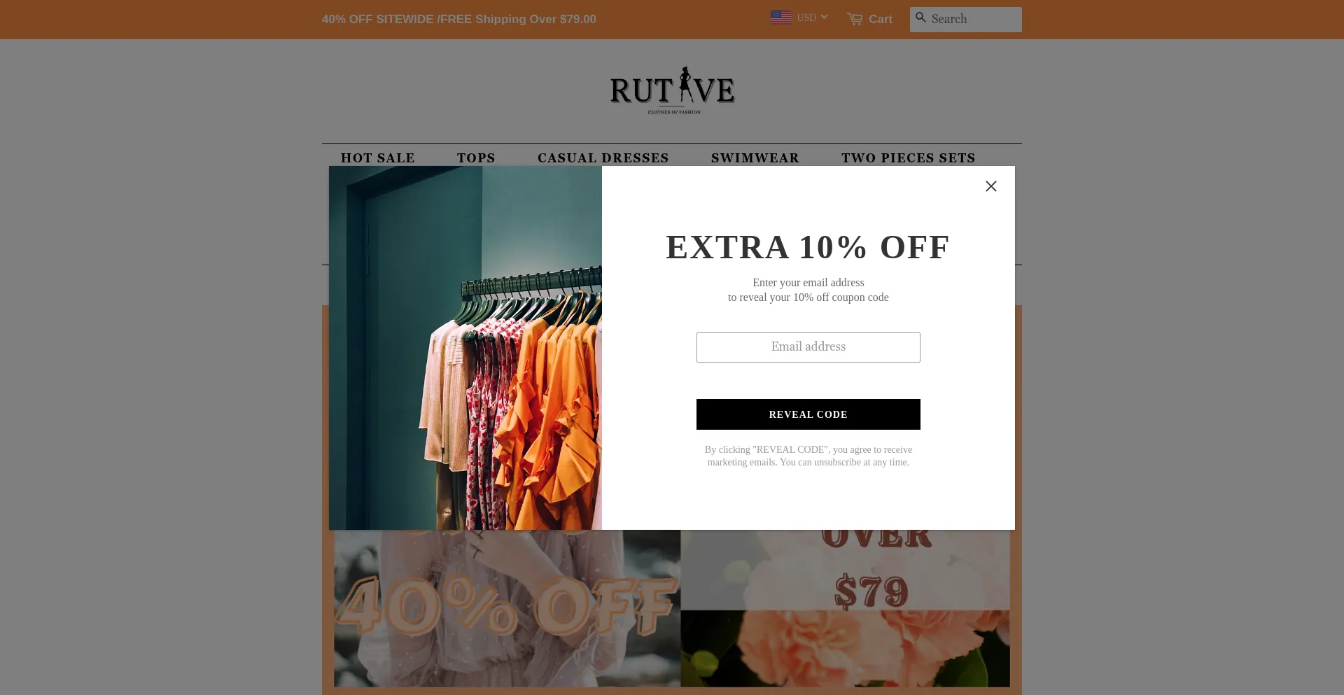 Website screenshot of Rutave.com