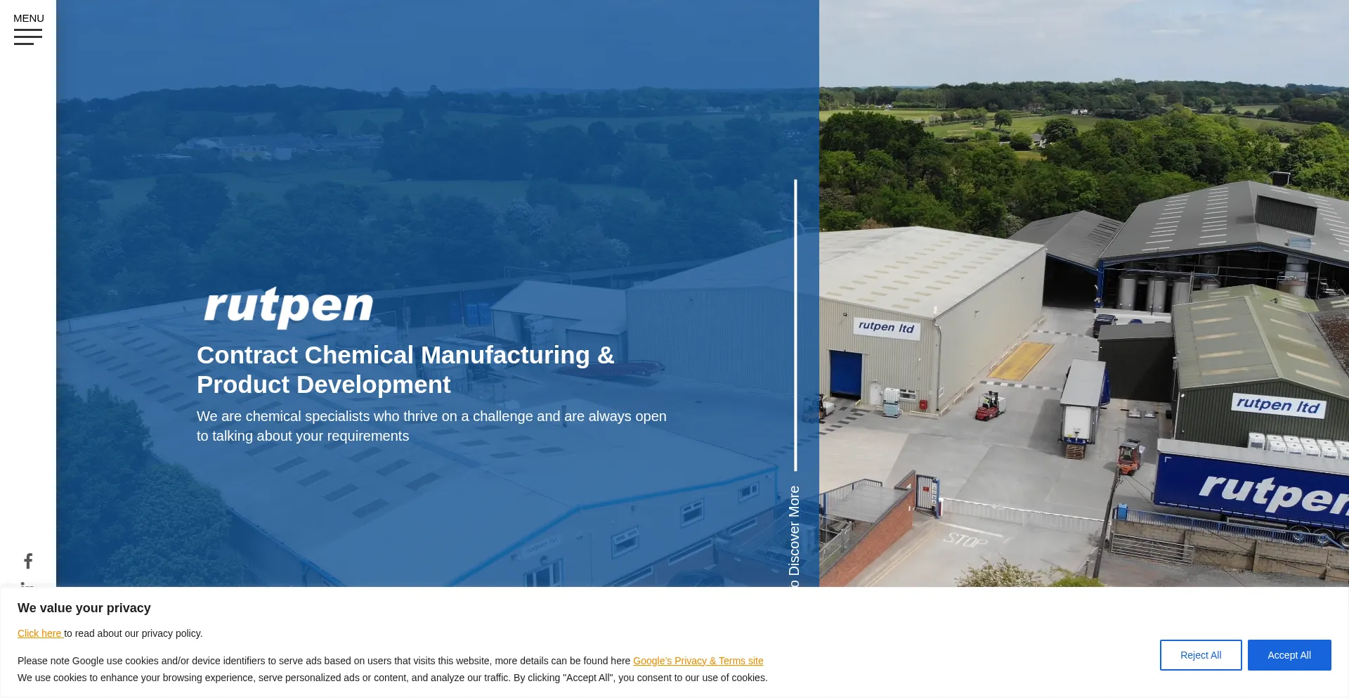 Website screenshot of Rutpen.co.uk