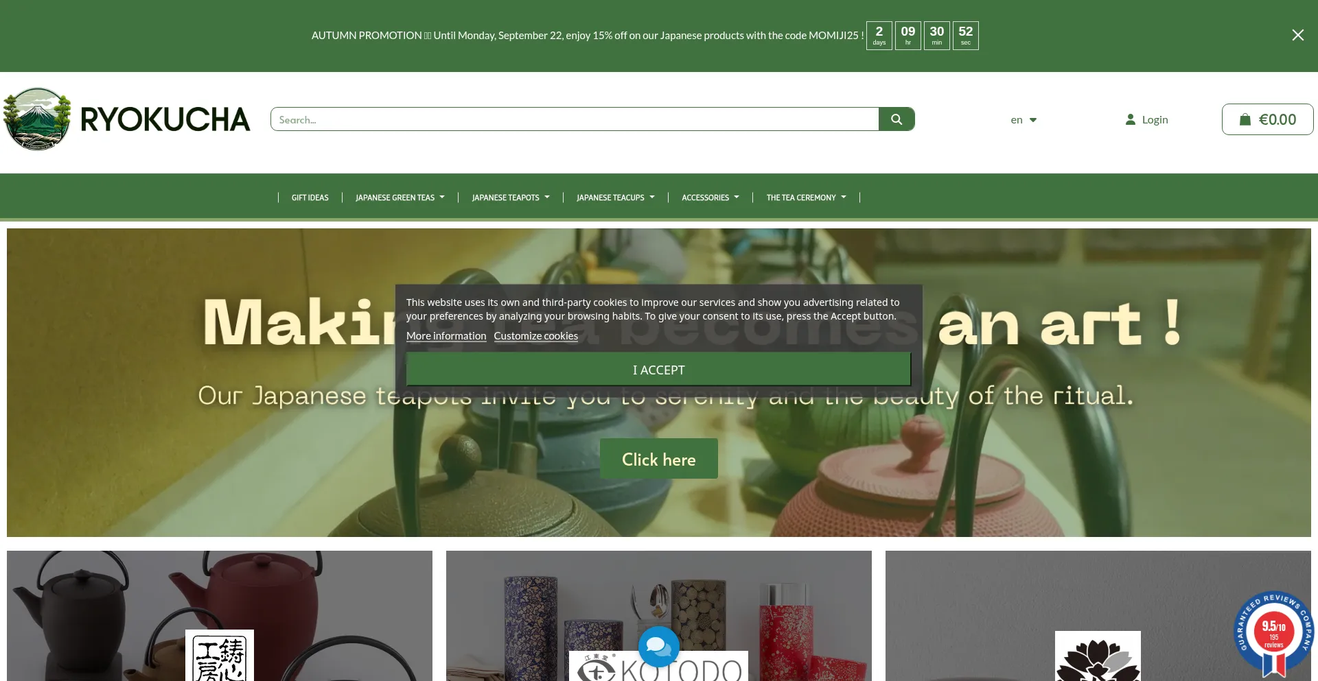 Ryokucha.fr Screenshot