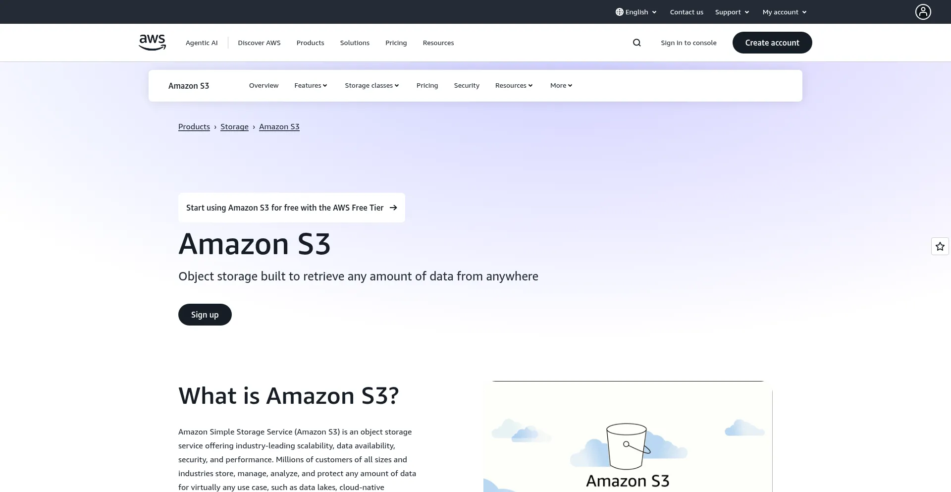 Website screenshot of S3.eu-north-1.amazonaws.com