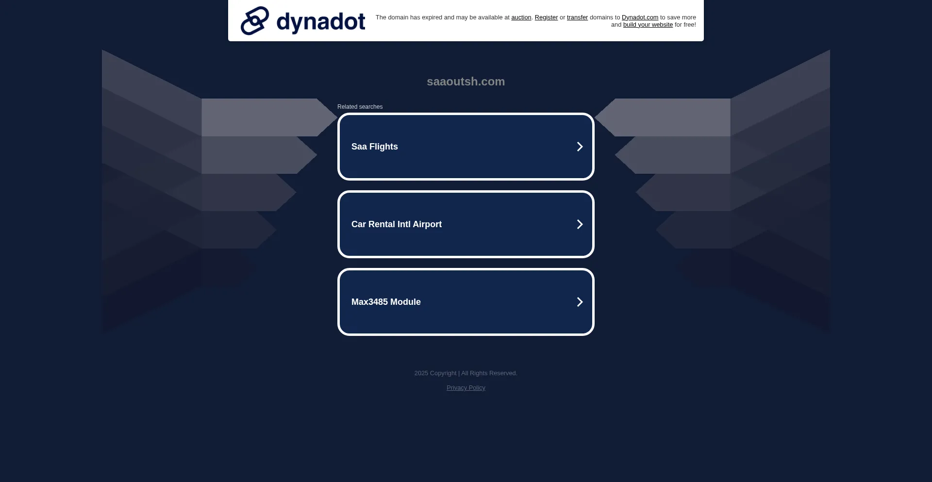 Website screenshot of Saaoutsh.com