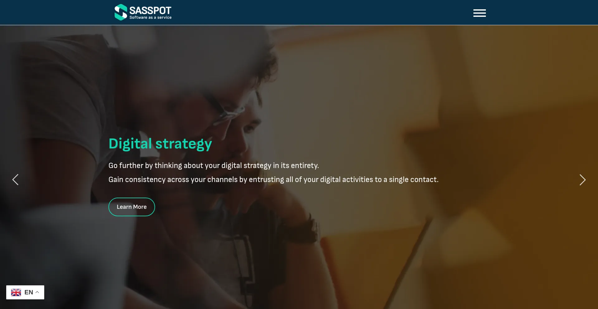 Website screenshot of Saaspot.net