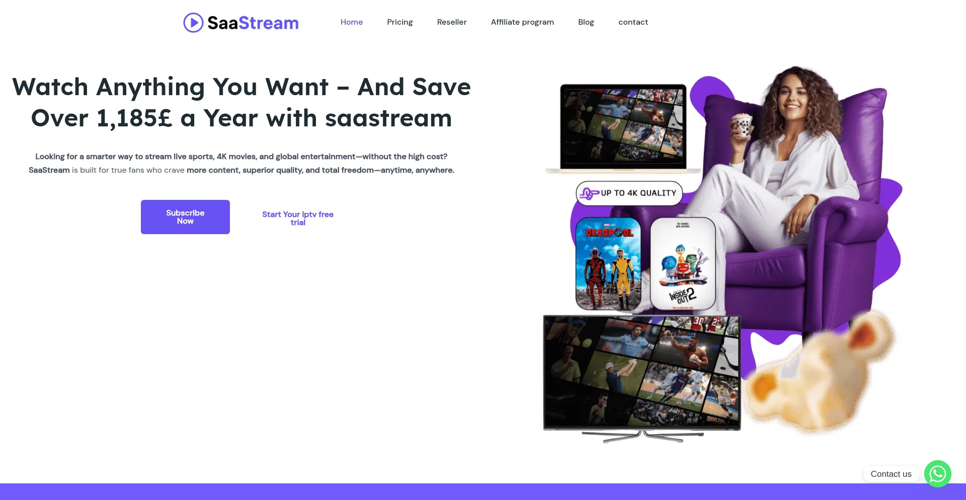 Saastream.com Screenshot