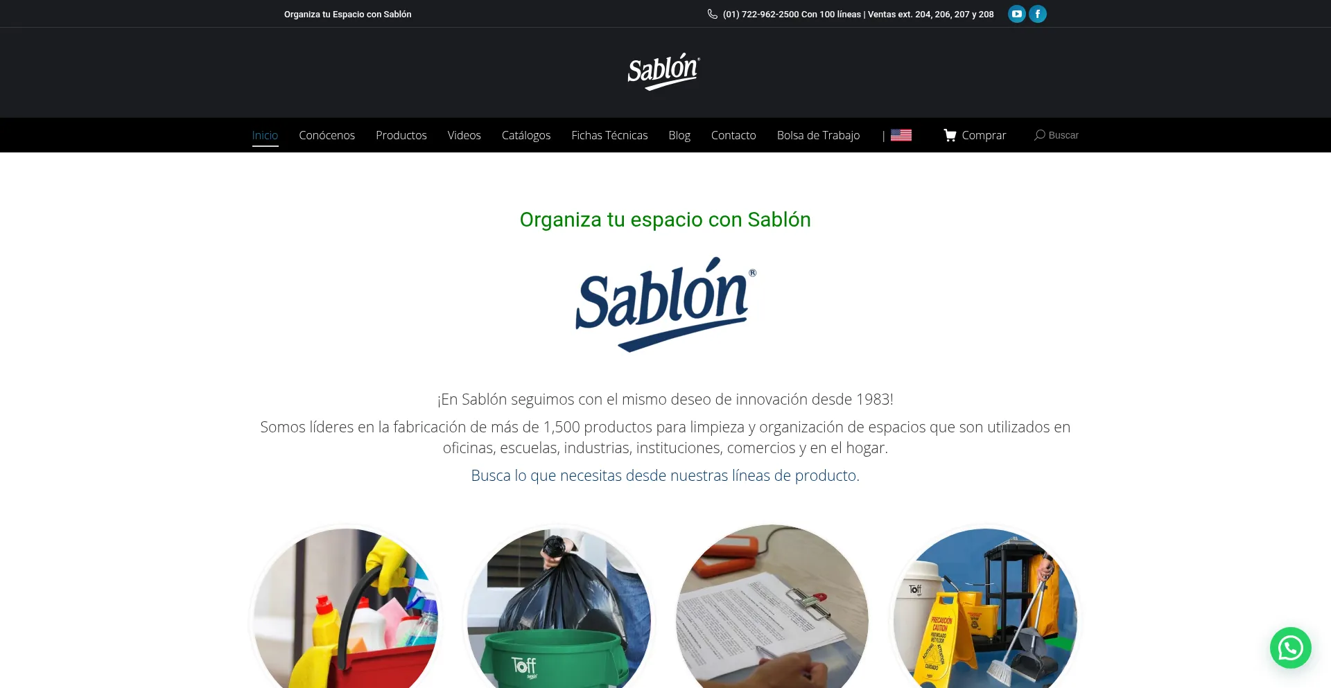 Website screenshot of Sablon.com.mx