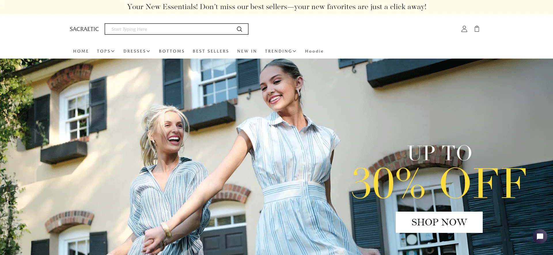 Website screenshot of Sacraetic.com