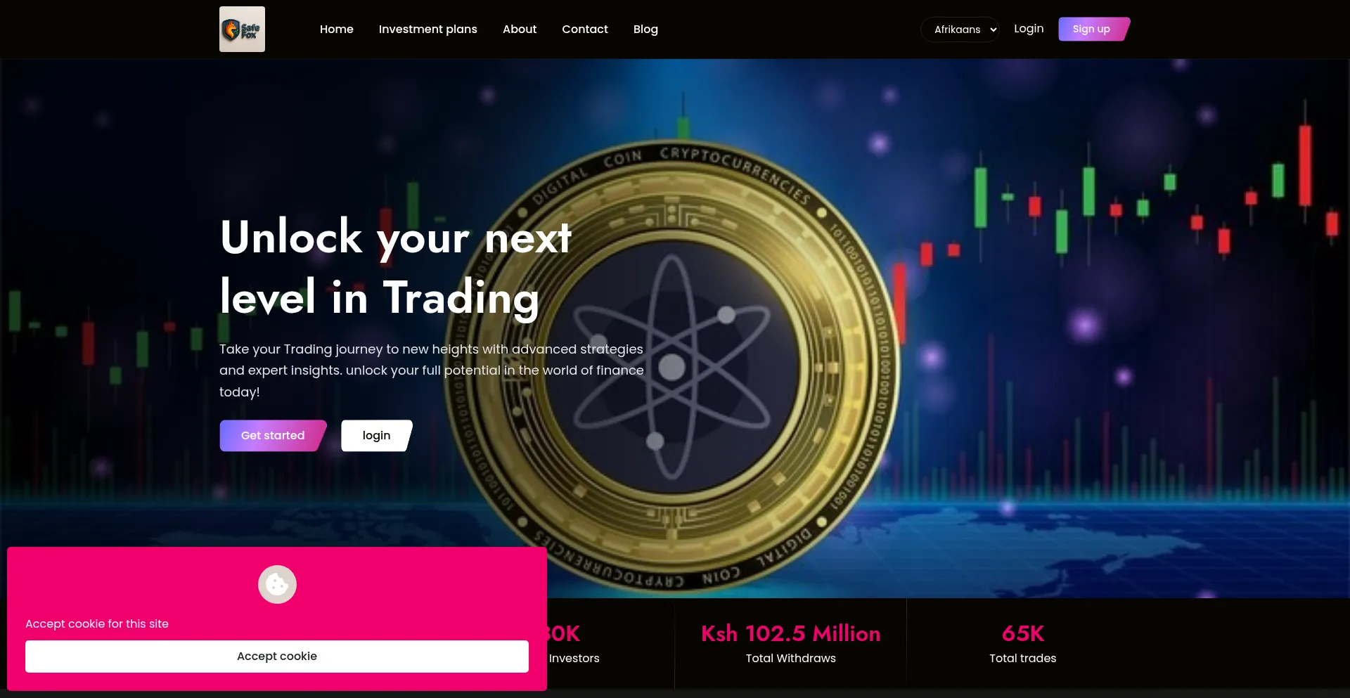 Website screenshot of Safefox.pro