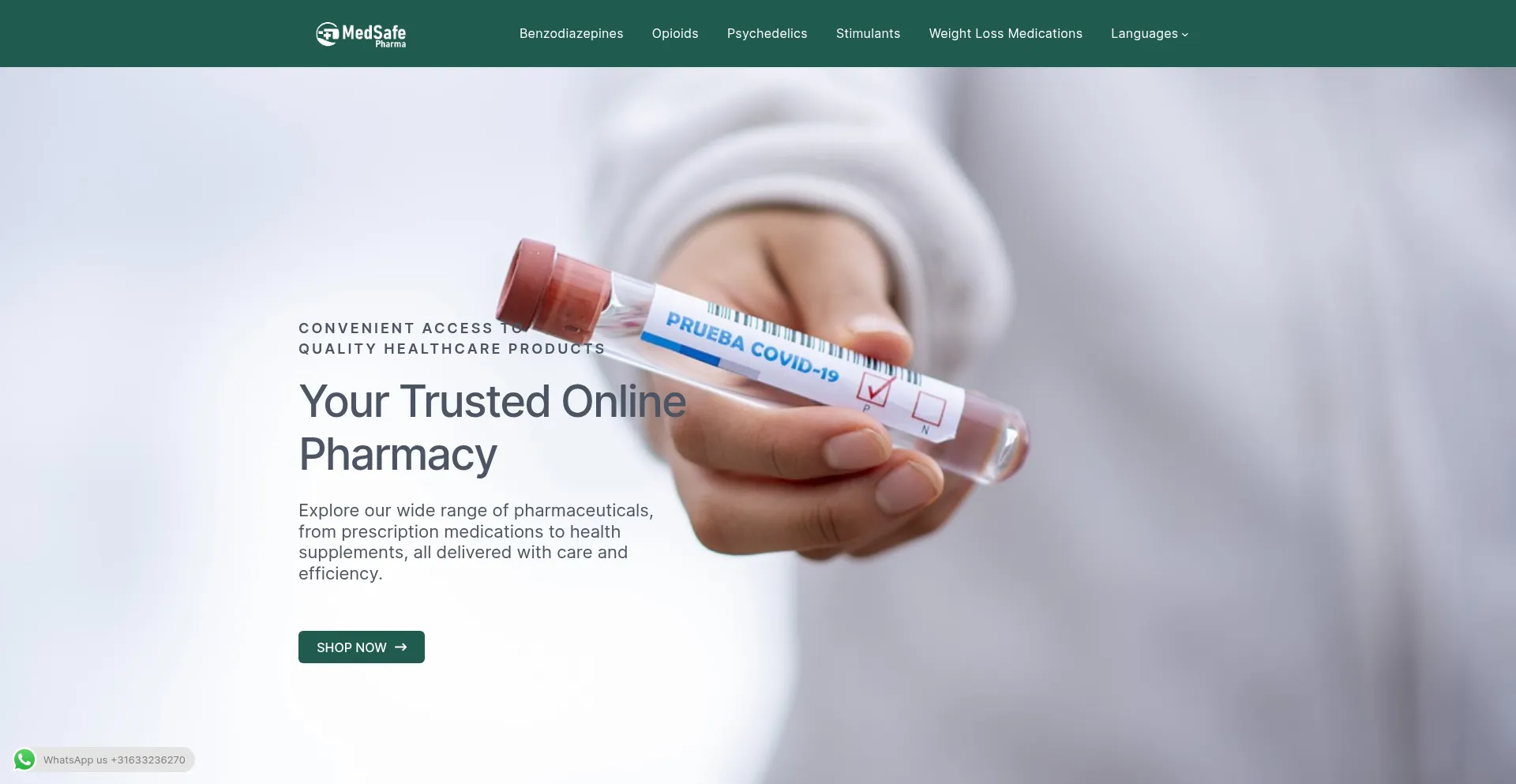 Website screenshot of Safemedicinepharma.com