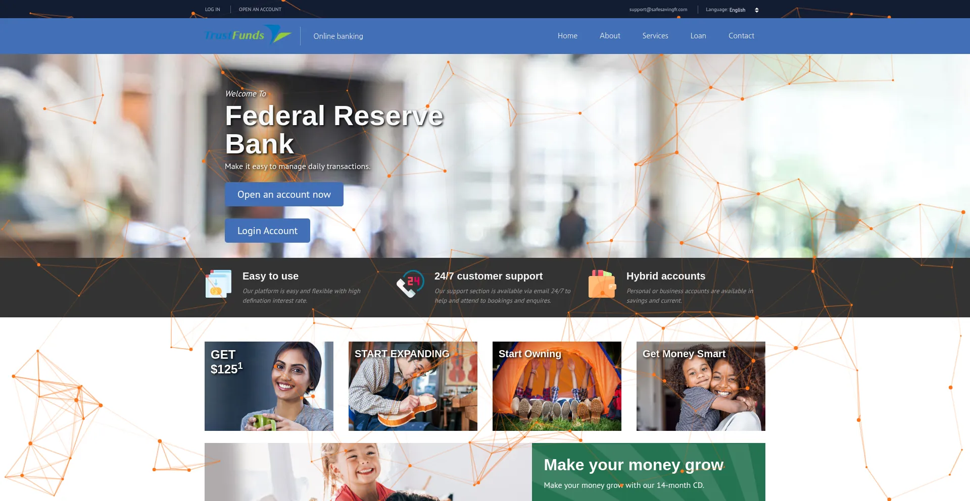 Website screenshot of Safesavingfr.com