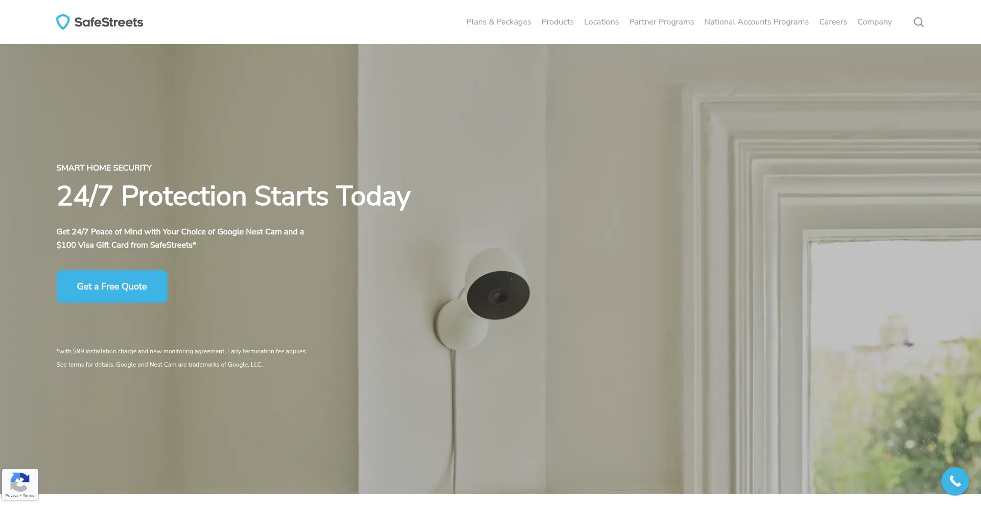 Website screenshot of Safestreets.com