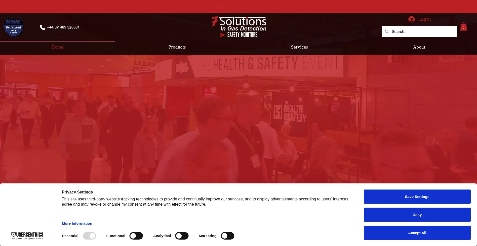 Website screenshot of Safetymonitors.co.uk
