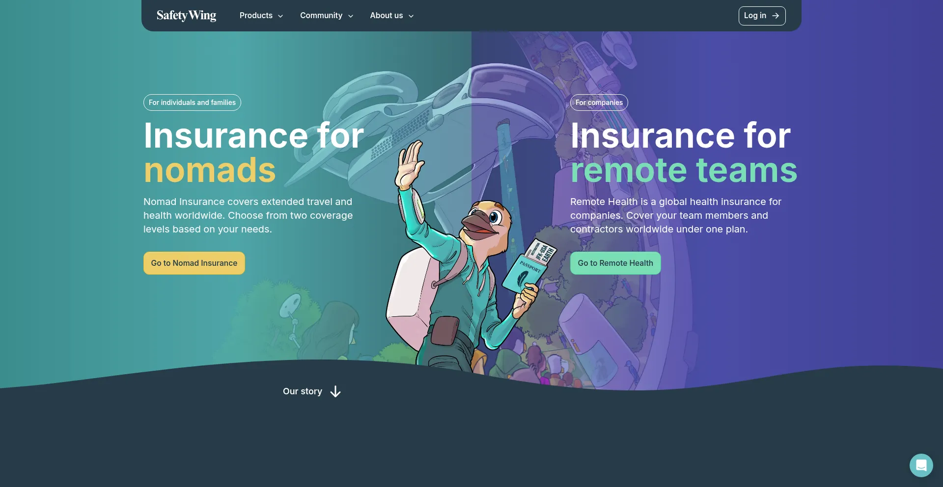 Safetywing.com Screenshot