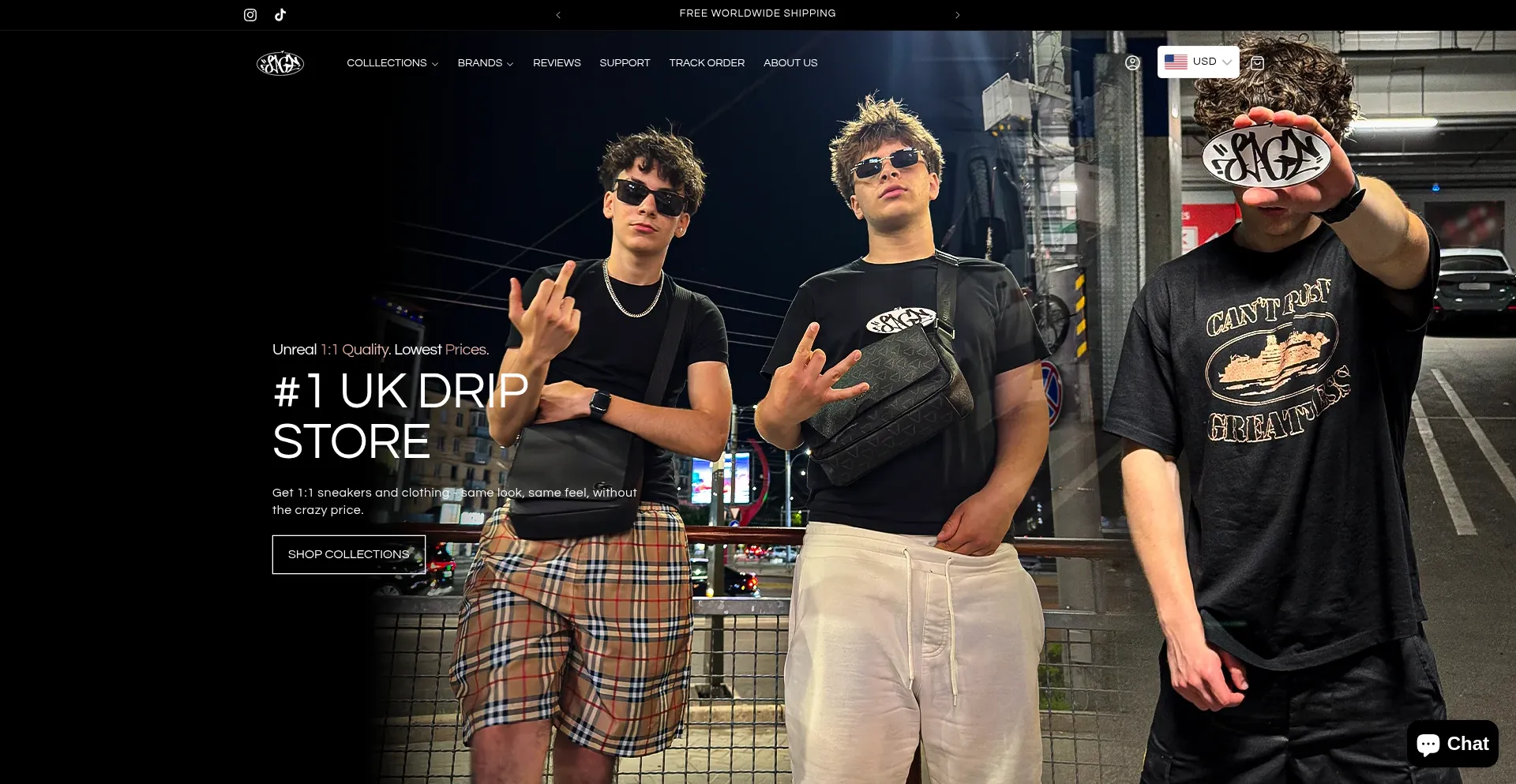 Website screenshot of Sagedrip.store