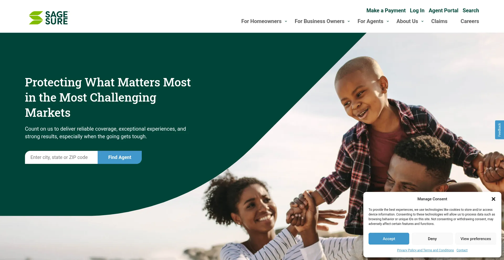 Sagesure.com Screenshot