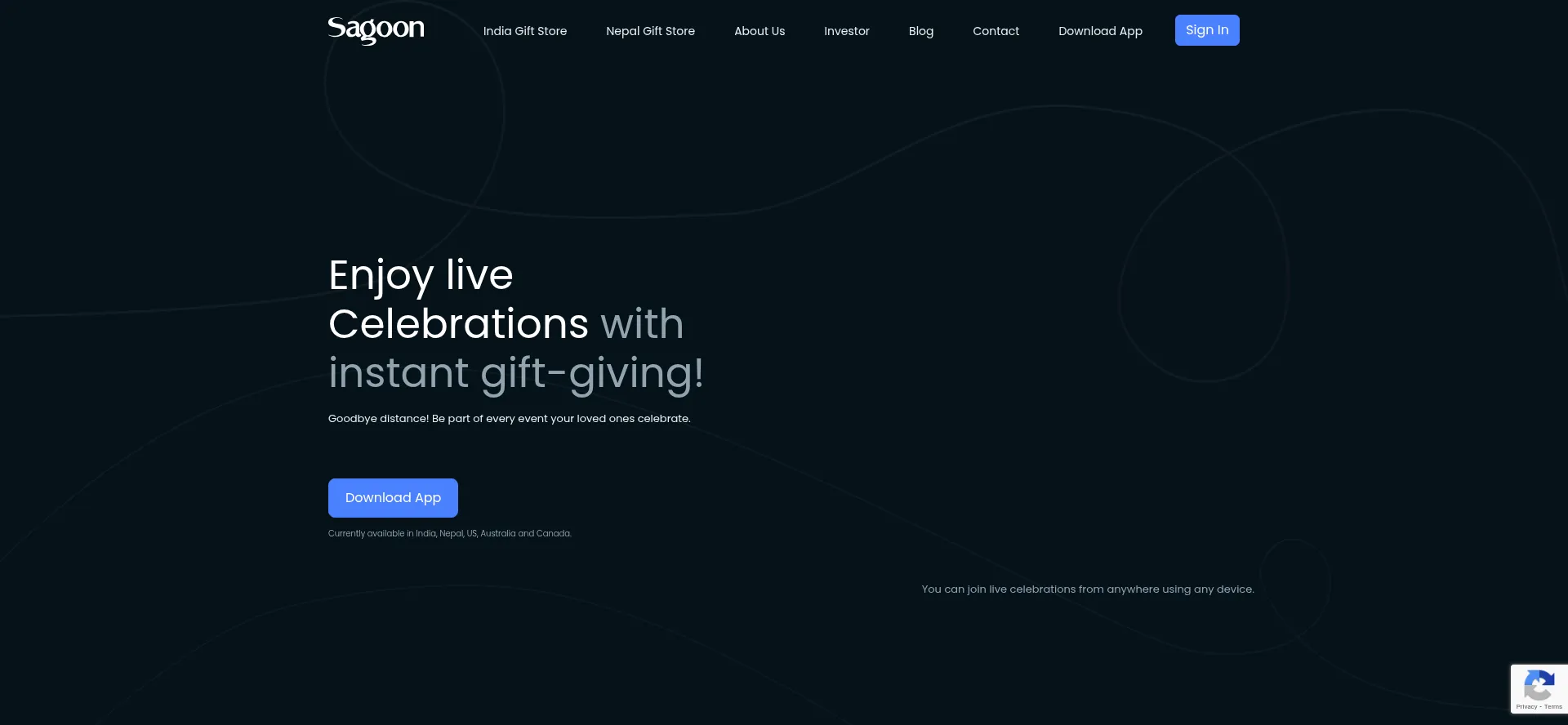 Website screenshot of Sagoon.com