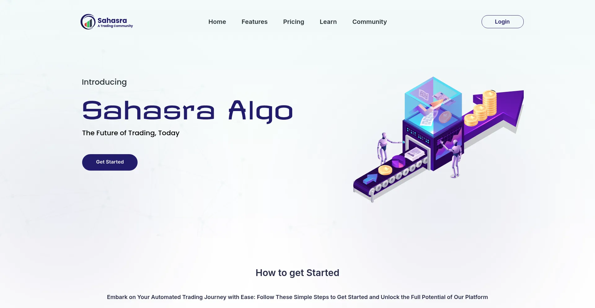 Website screenshot of Sahasraalgo.com