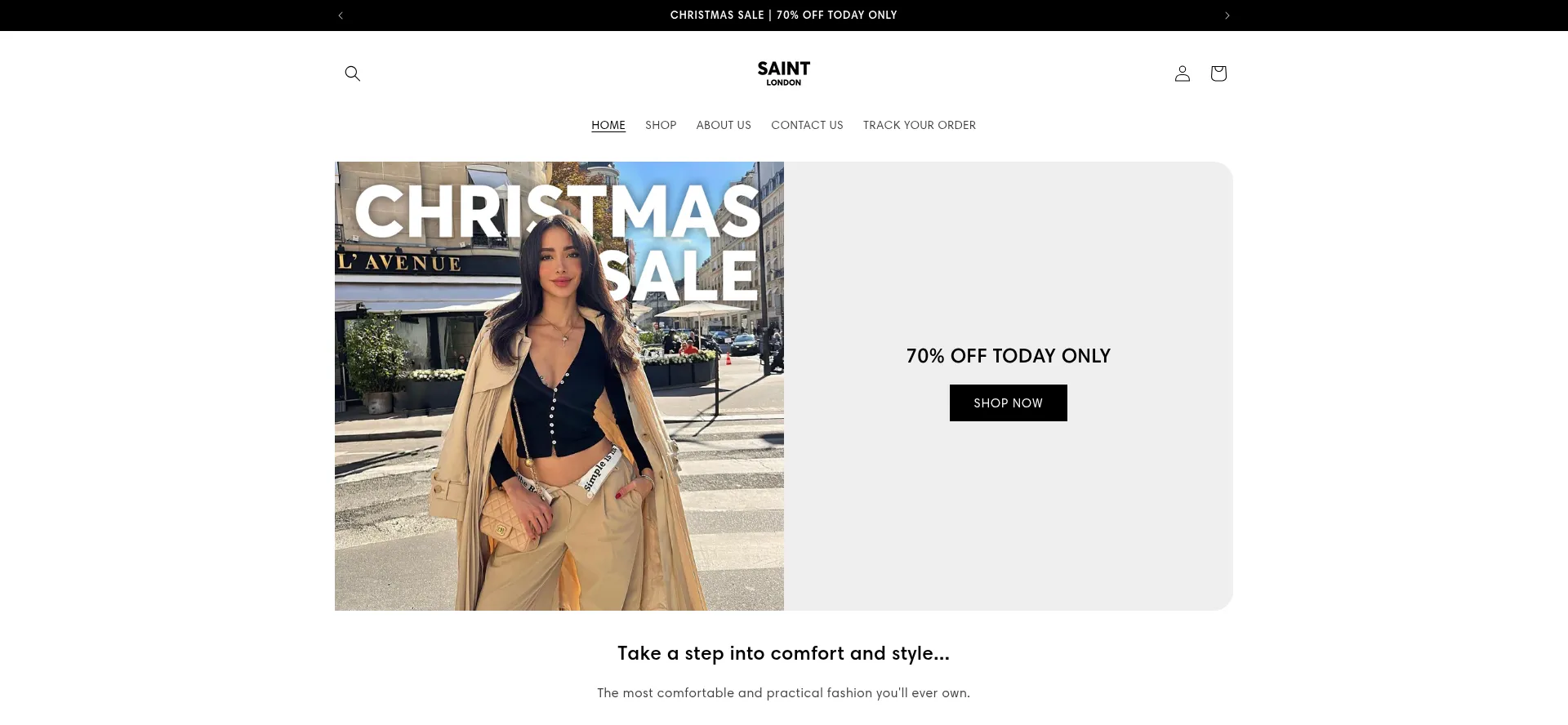 Website screenshot of Saint-london.co