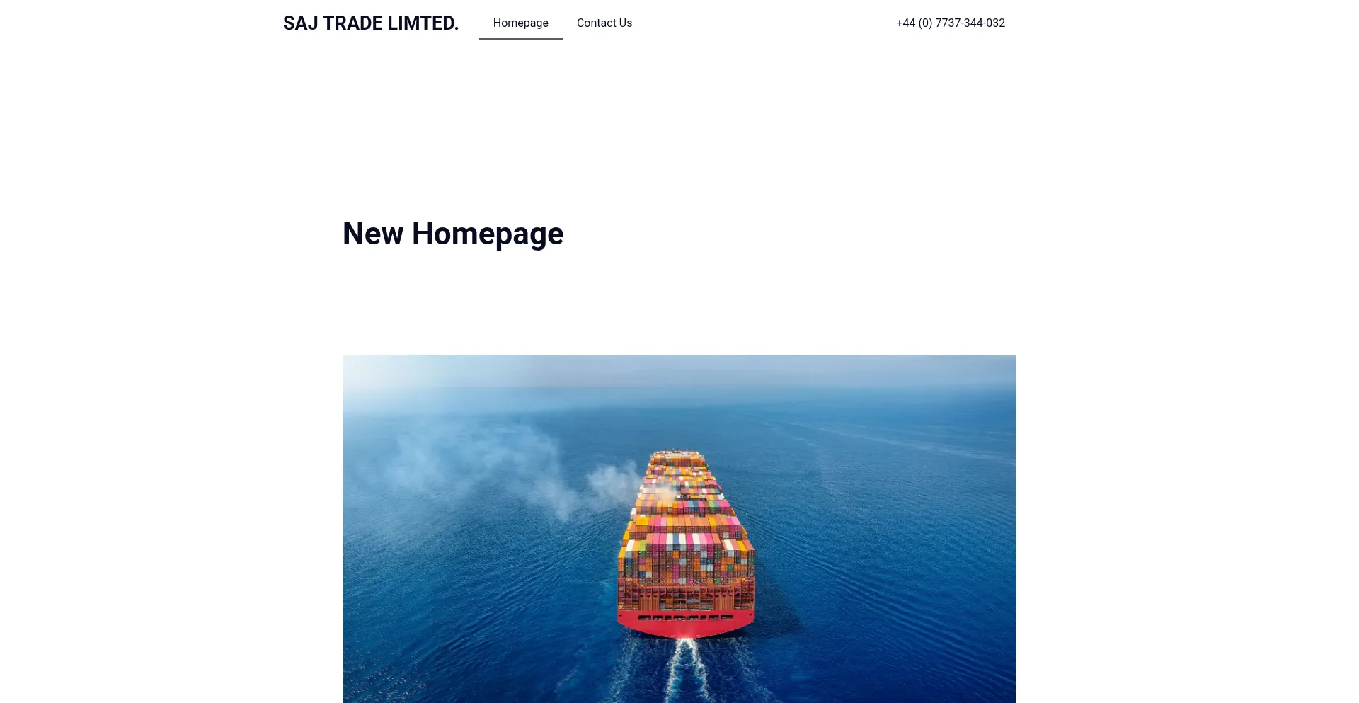 Website screenshot of Sajtrade.co.uk