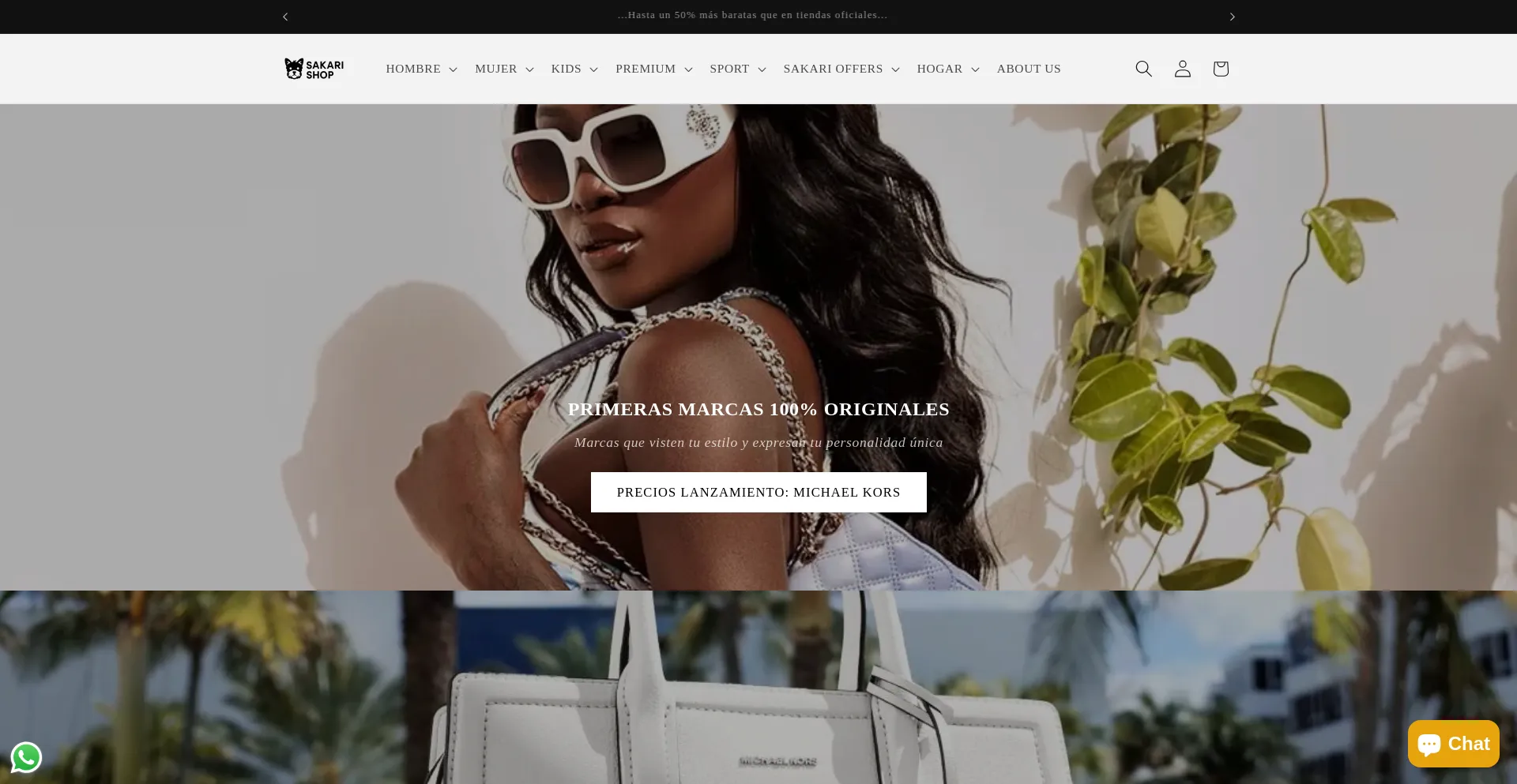 Website screenshot of Sakarishop.com