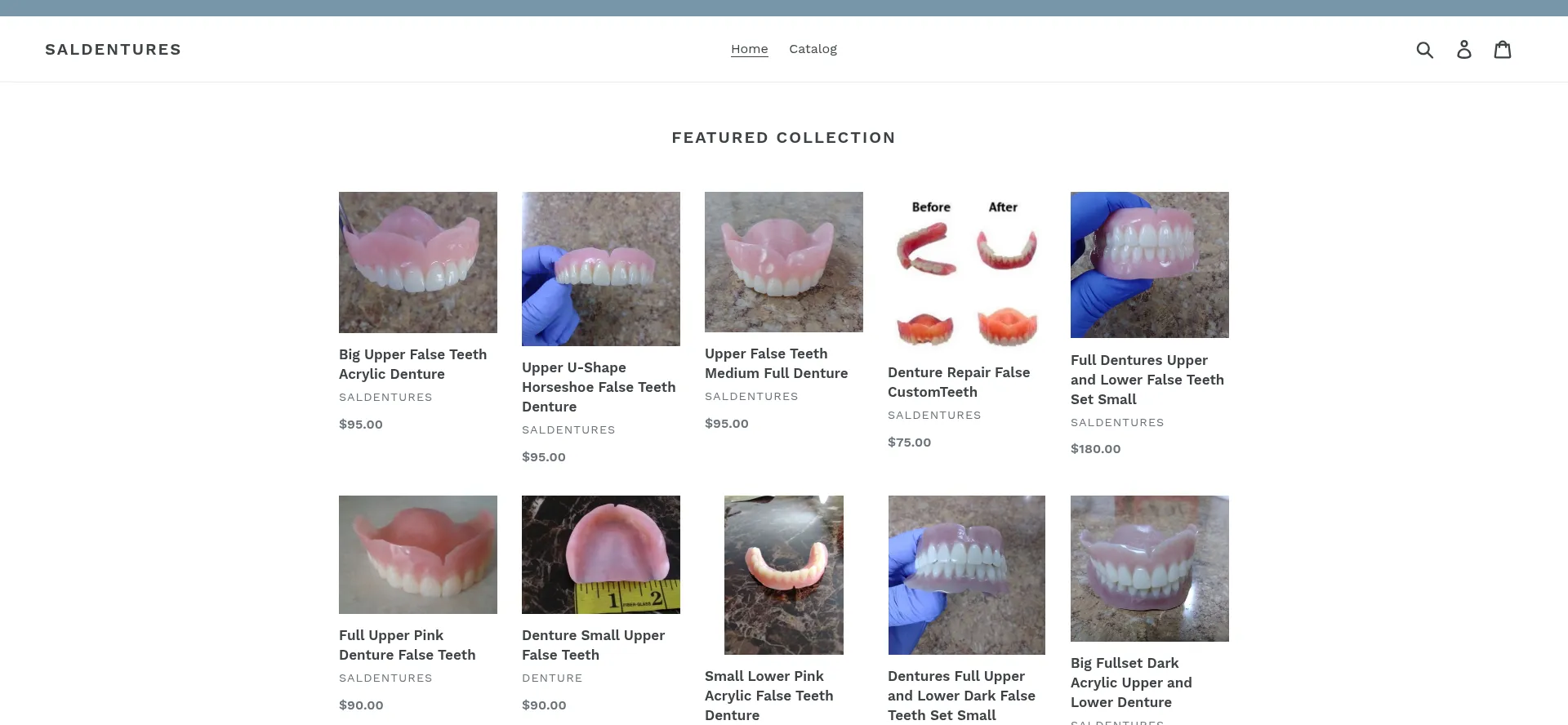 Saldentures.com Screenshot