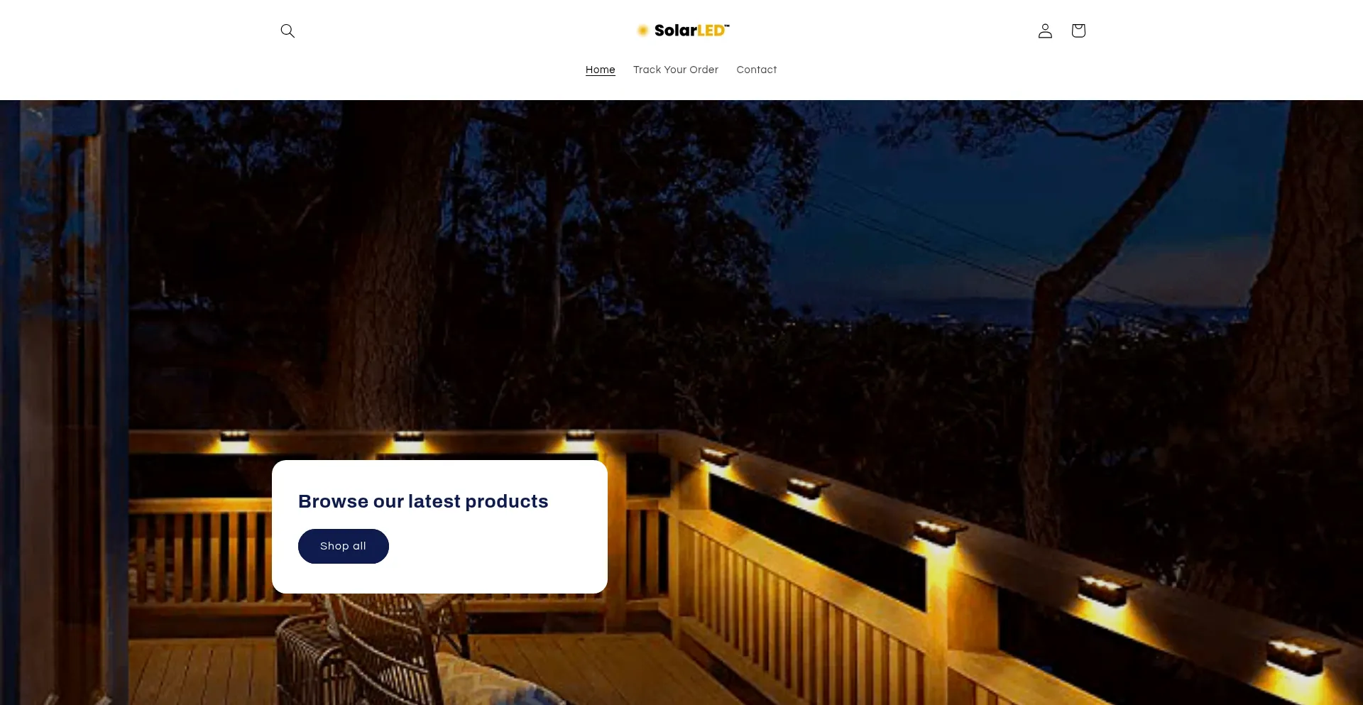 Website screenshot of Sale.solarled.store