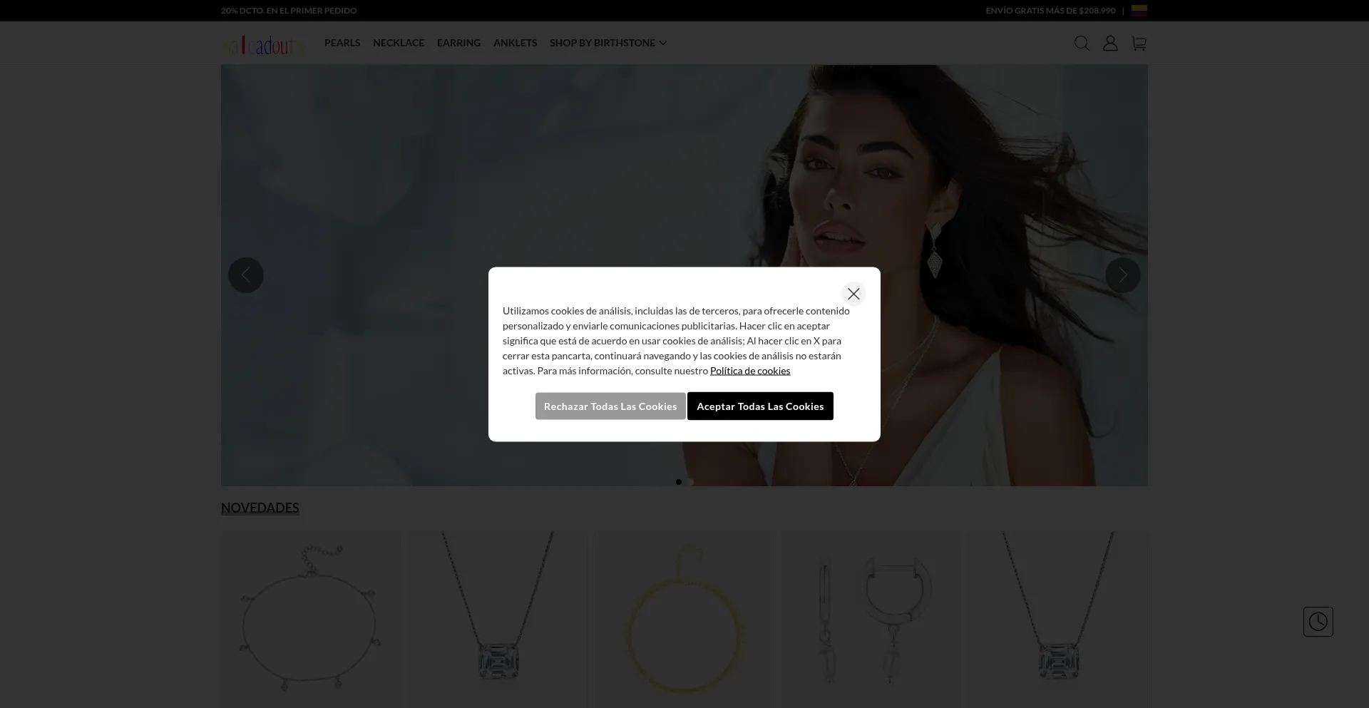 Website screenshot of Saleadouts.shop