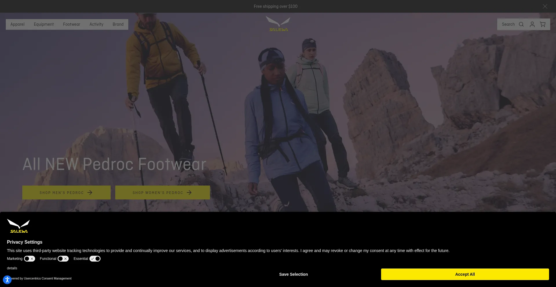 Salewa.com Screenshot