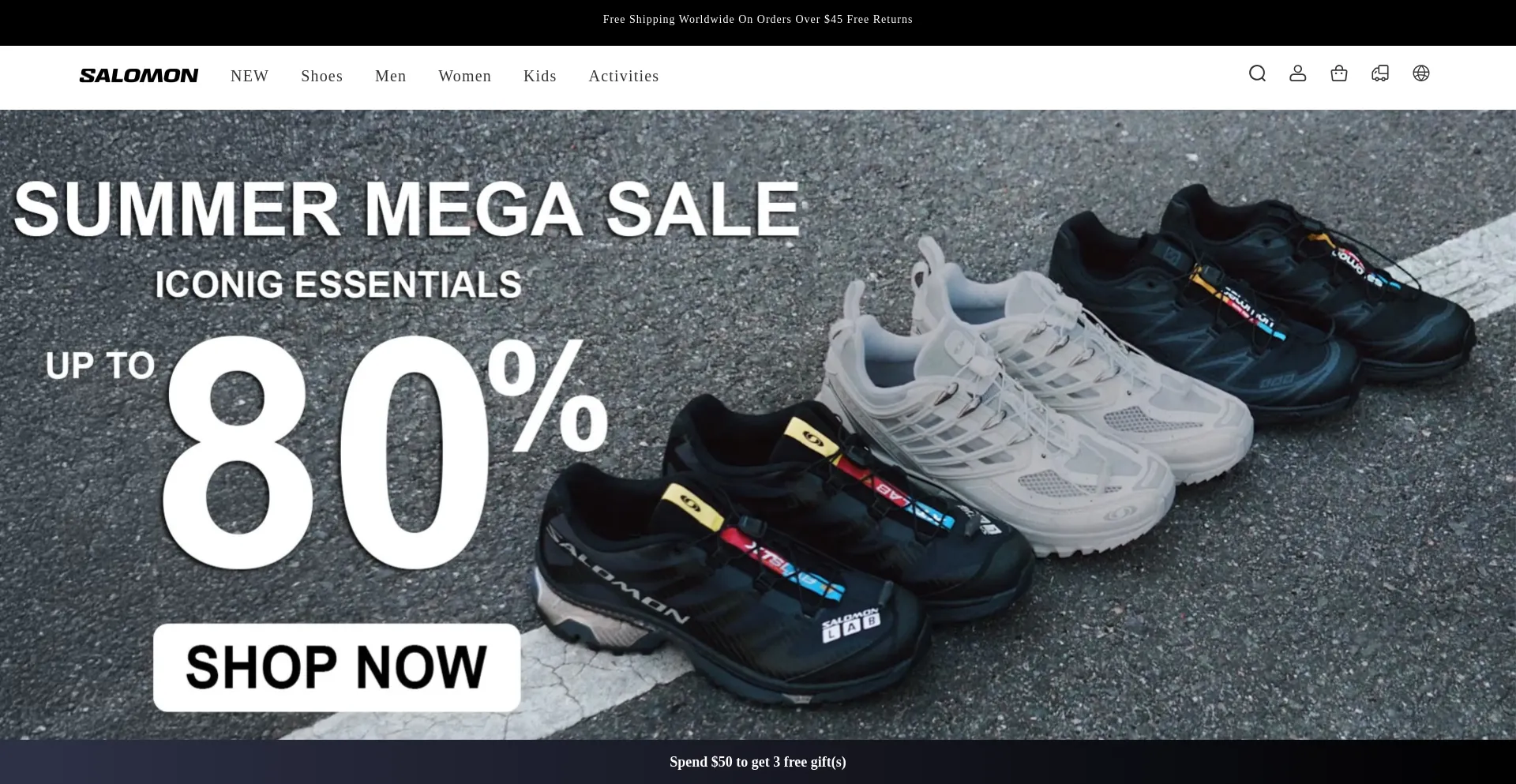 Website screenshot of Salomonsales.shop