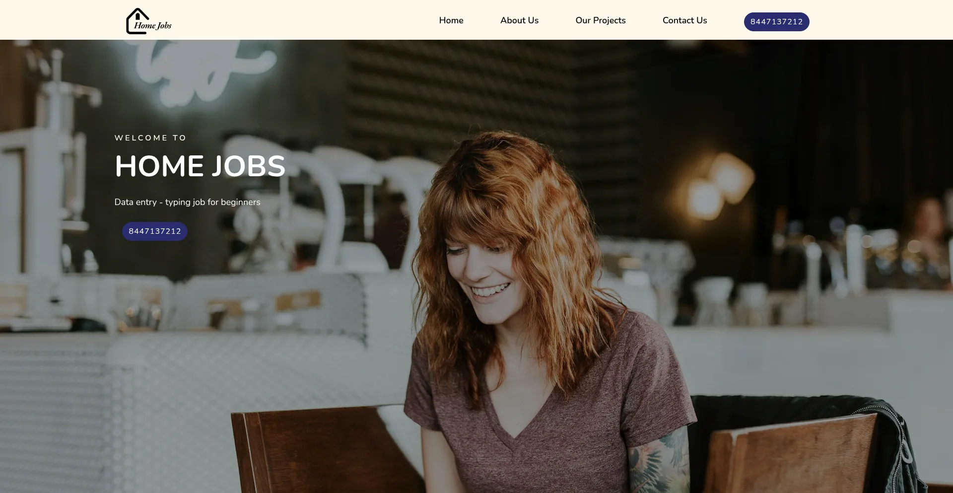 Website screenshot of Samridhihomejobs.com