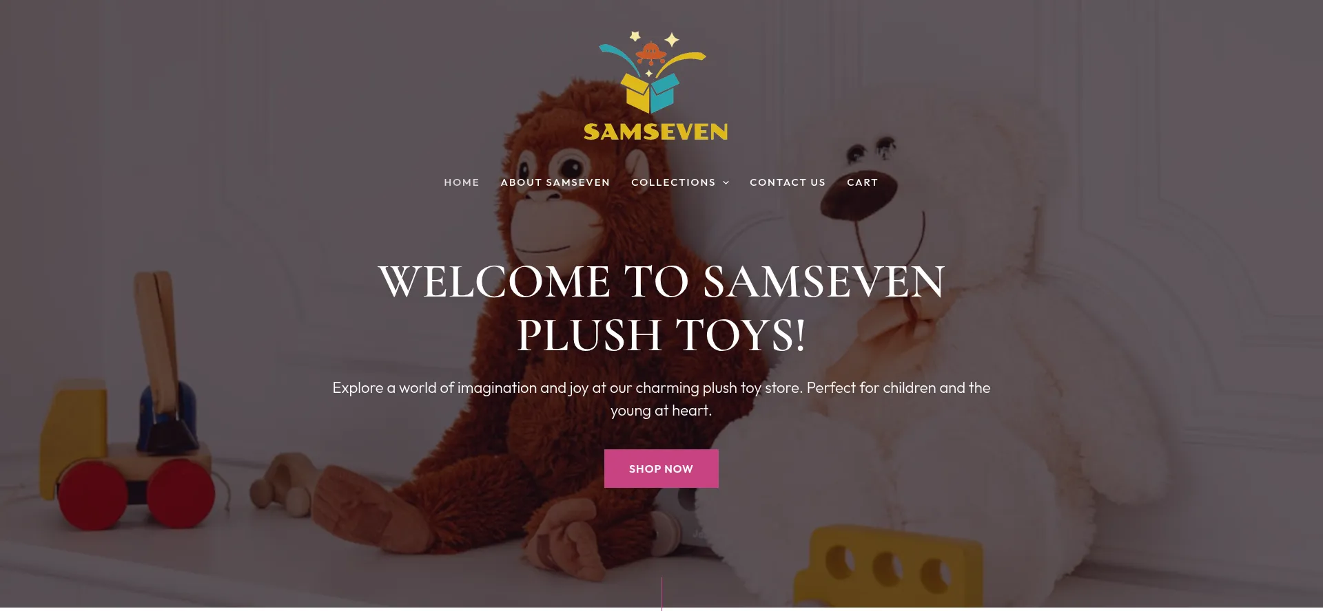 Website screenshot of Samseven.com